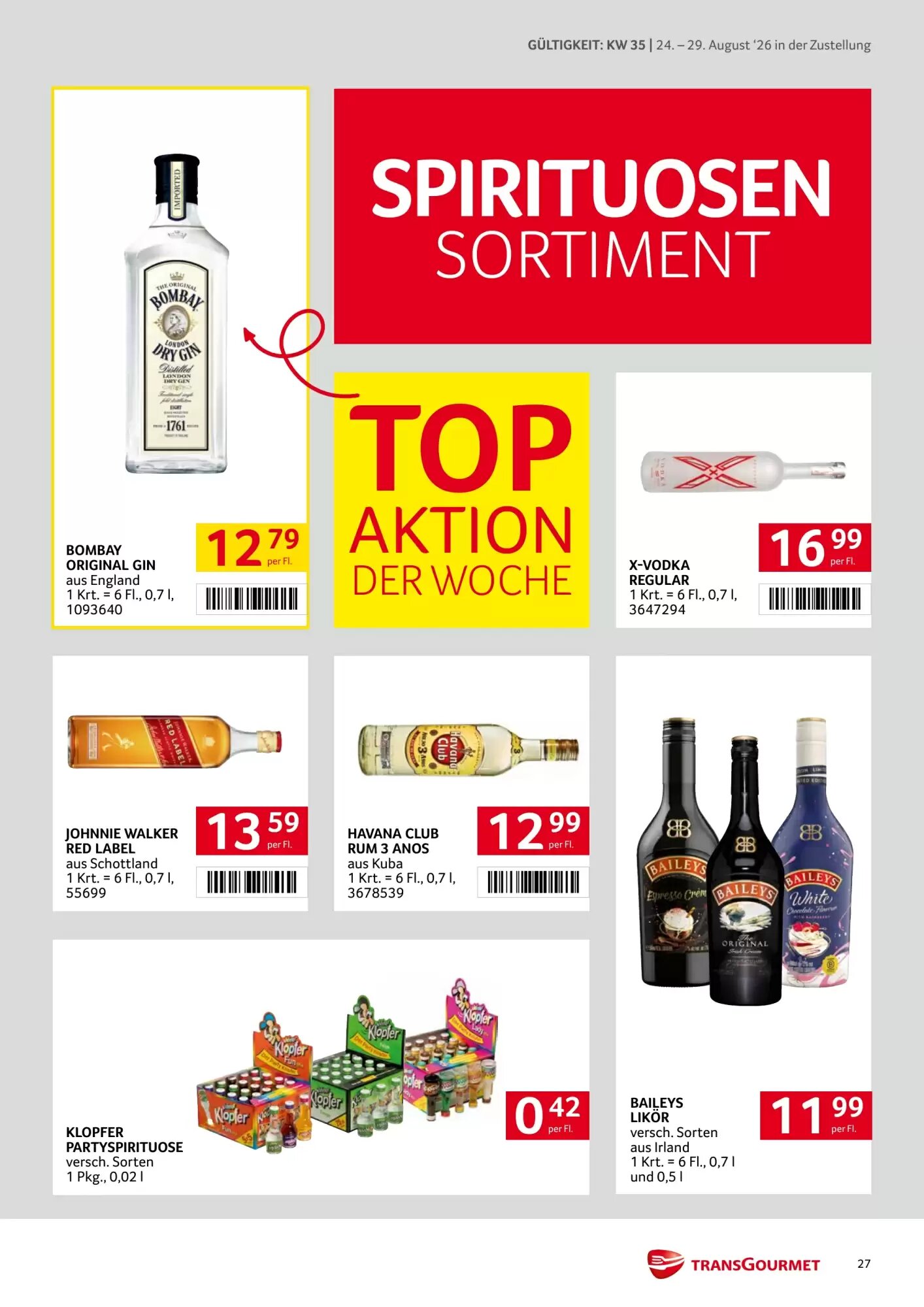 Transgourmet Flugblatt (ab 24.08.2026) - Angebote und Prospekt - Seite 27