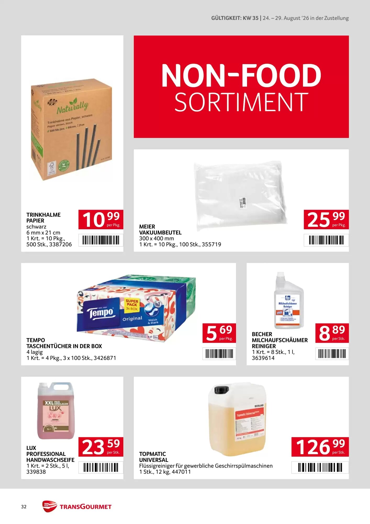 Transgourmet Flugblatt (ab 24.08.2026) - Angebote und Prospekt - Seite 32