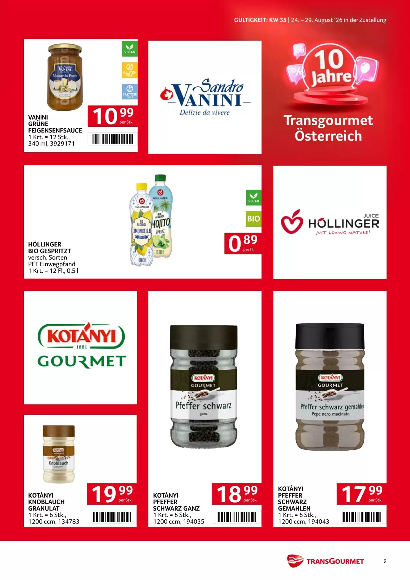 Transgourmet Flugblatt (ab 24.08.2026) - Angebote und Prospekt - Seite 9