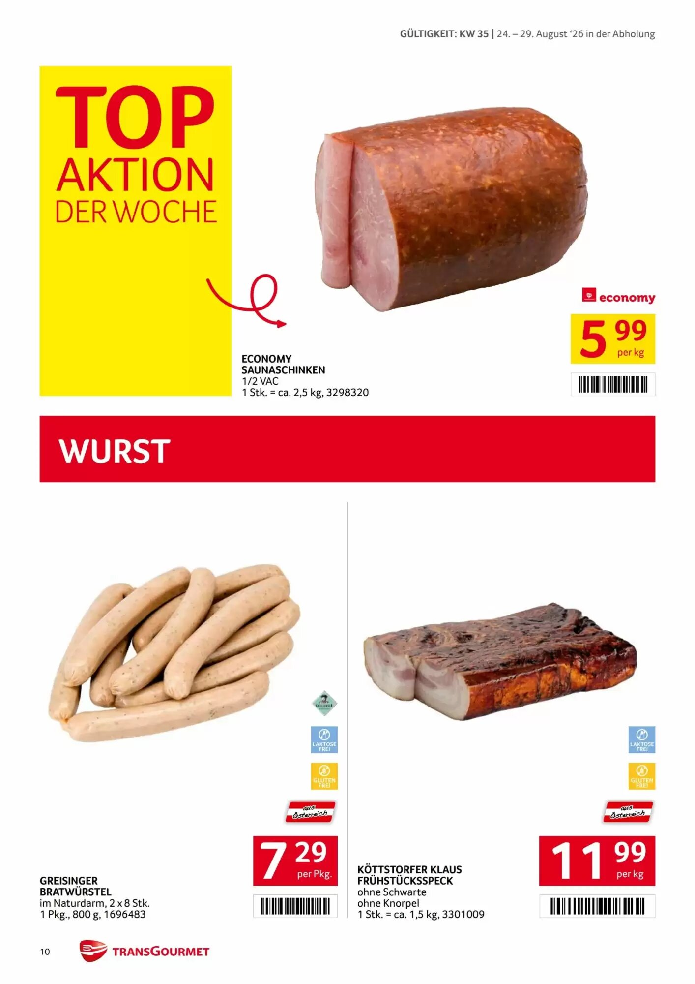Transgourmet Flugblatt (ab 24.08.2026) - Angebote und Prospekt - Seite 10