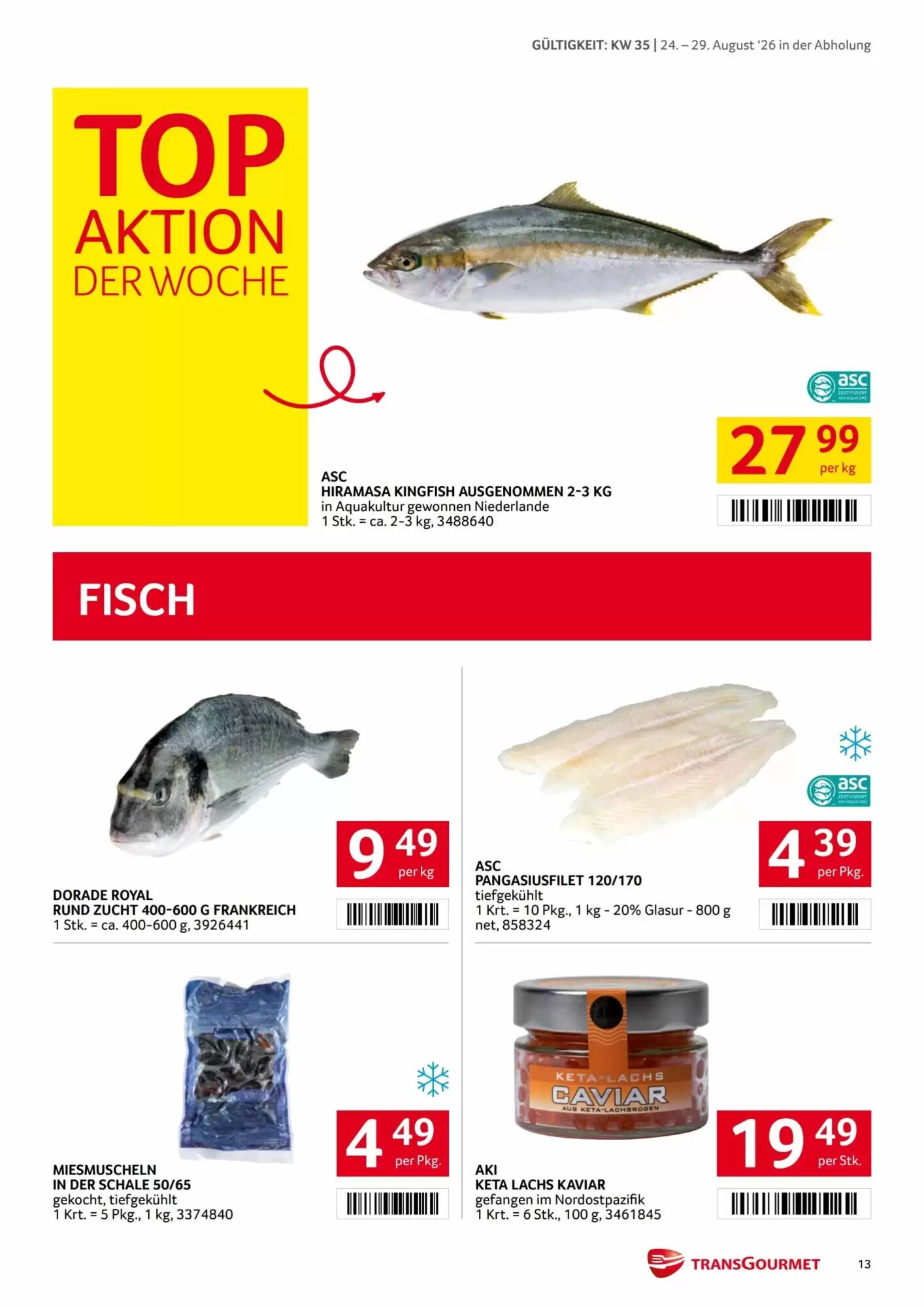 Transgourmet Flugblatt (ab 24.08.2026) - Angebote und Prospekt - Seite 13