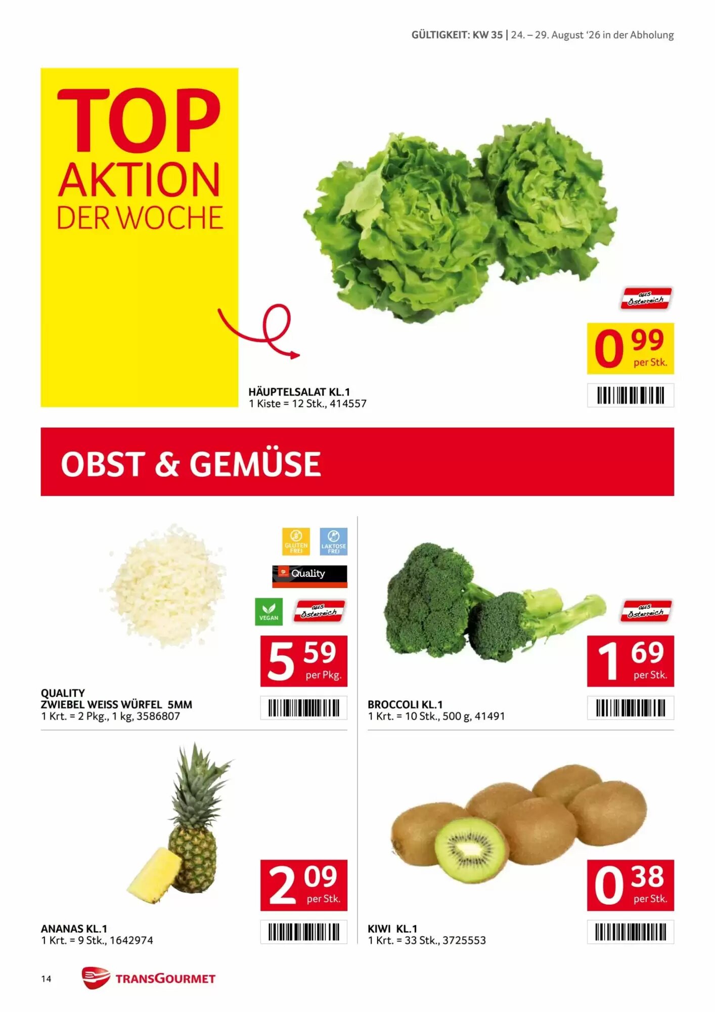 Transgourmet Flugblatt (ab 24.08.2026) - Angebote und Prospekt - Seite 14