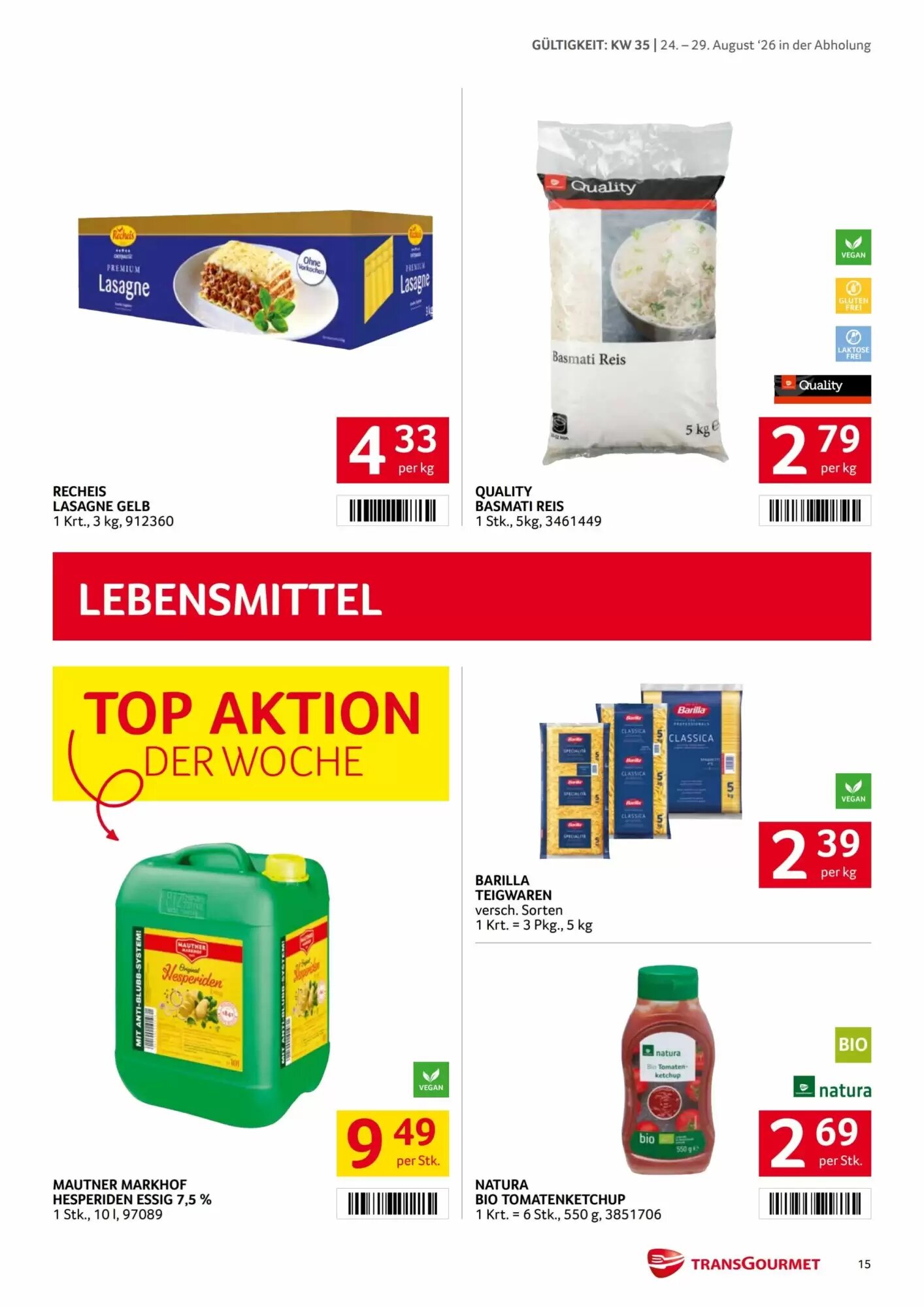 Transgourmet Flugblatt (ab 24.08.2026) - Angebote und Prospekt - Seite 15