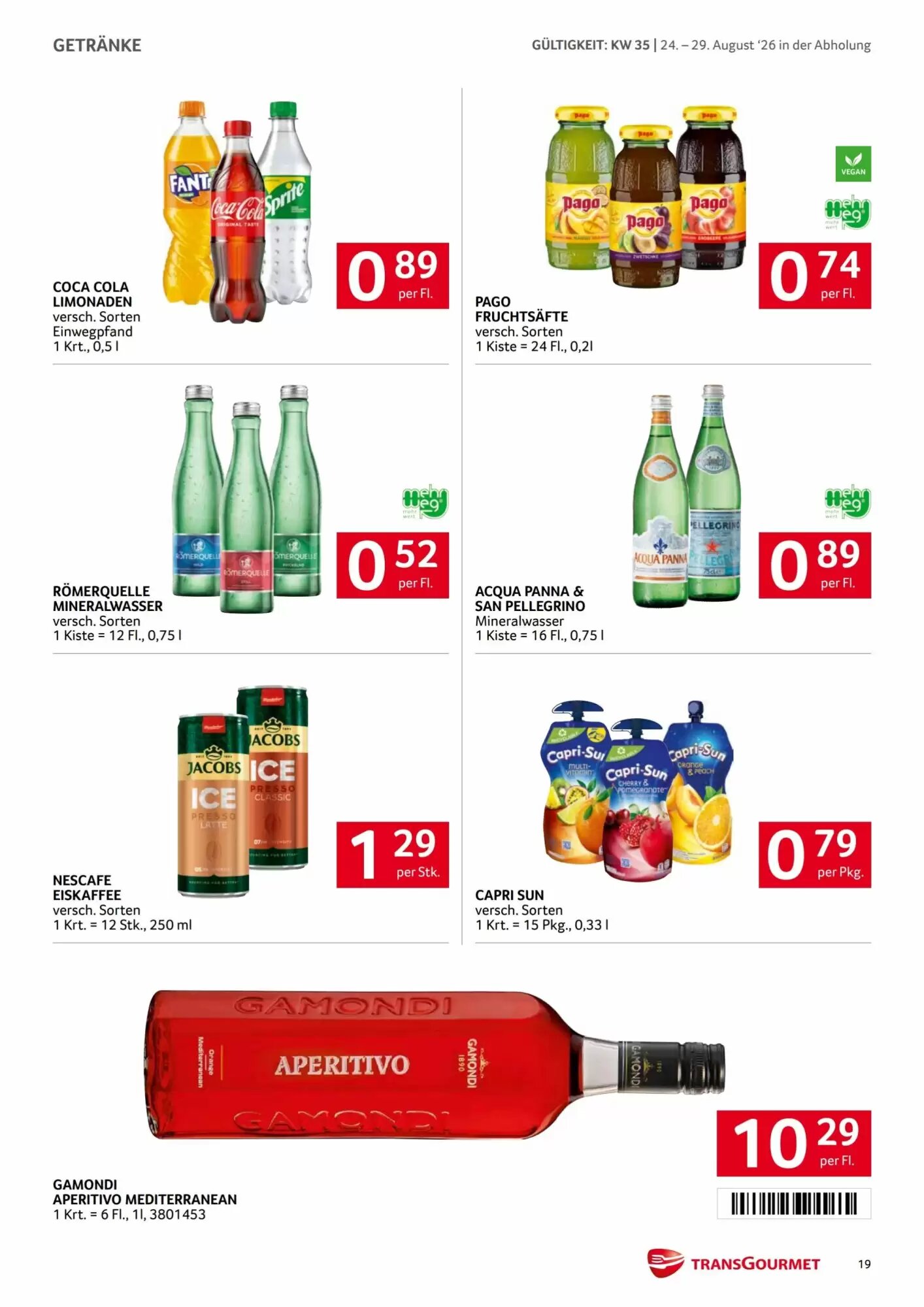 Transgourmet Flugblatt (ab 24.08.2026) - Angebote und Prospekt - Seite 19