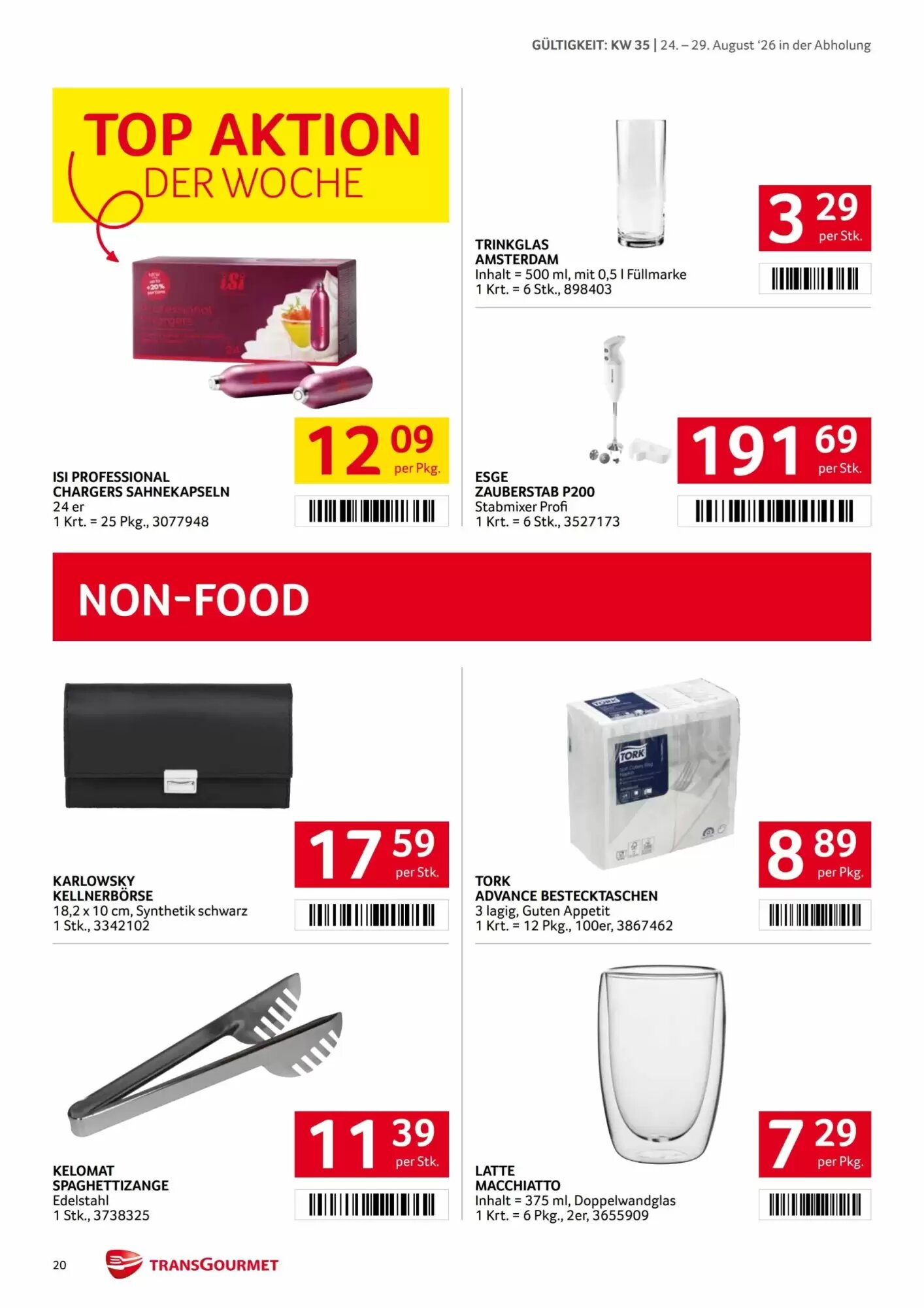 Transgourmet Flugblatt (ab 24.08.2026) - Angebote und Prospekt - Seite 20