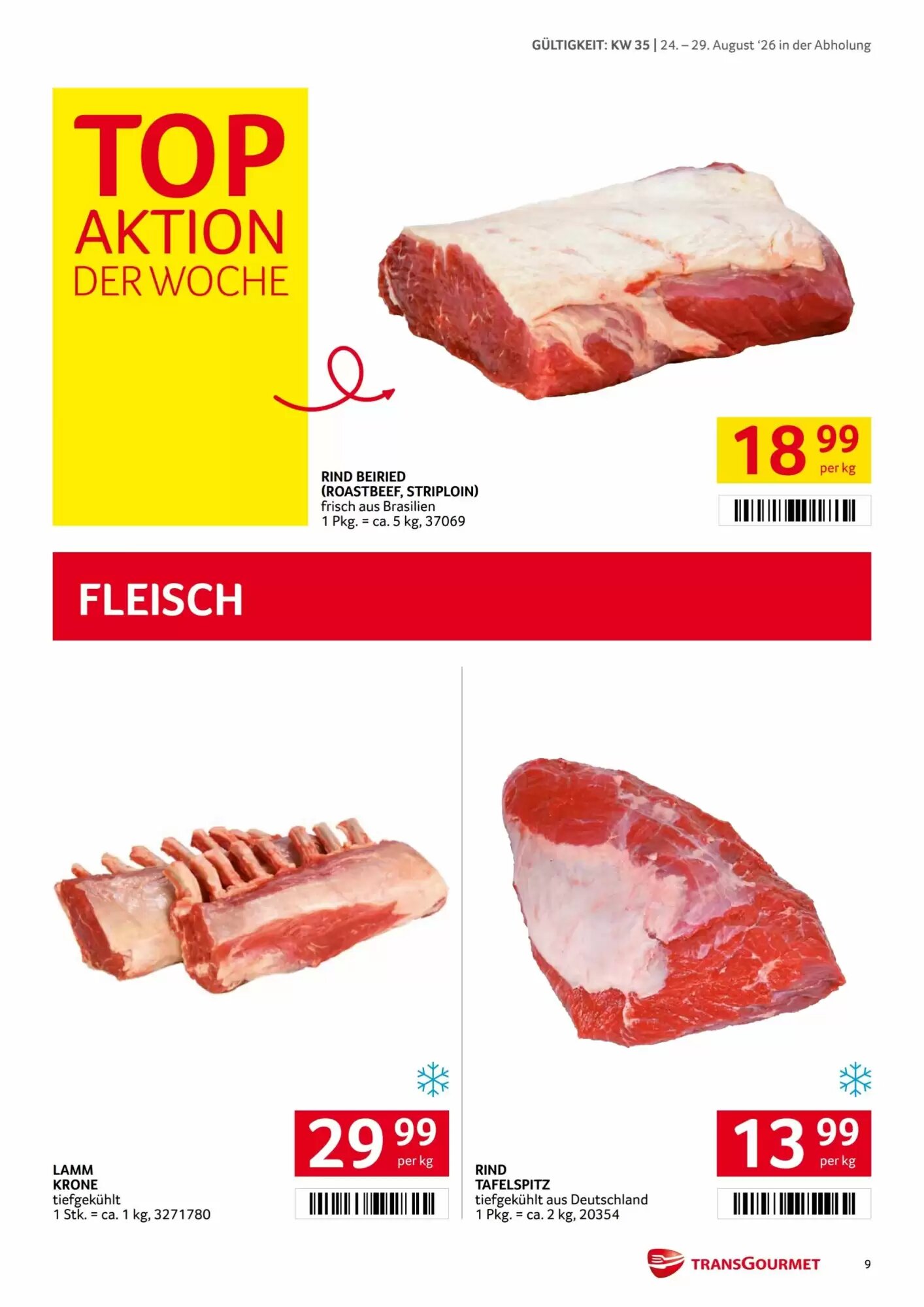 Transgourmet Flugblatt (ab 24.08.2026) - Angebote und Prospekt - Seite 9