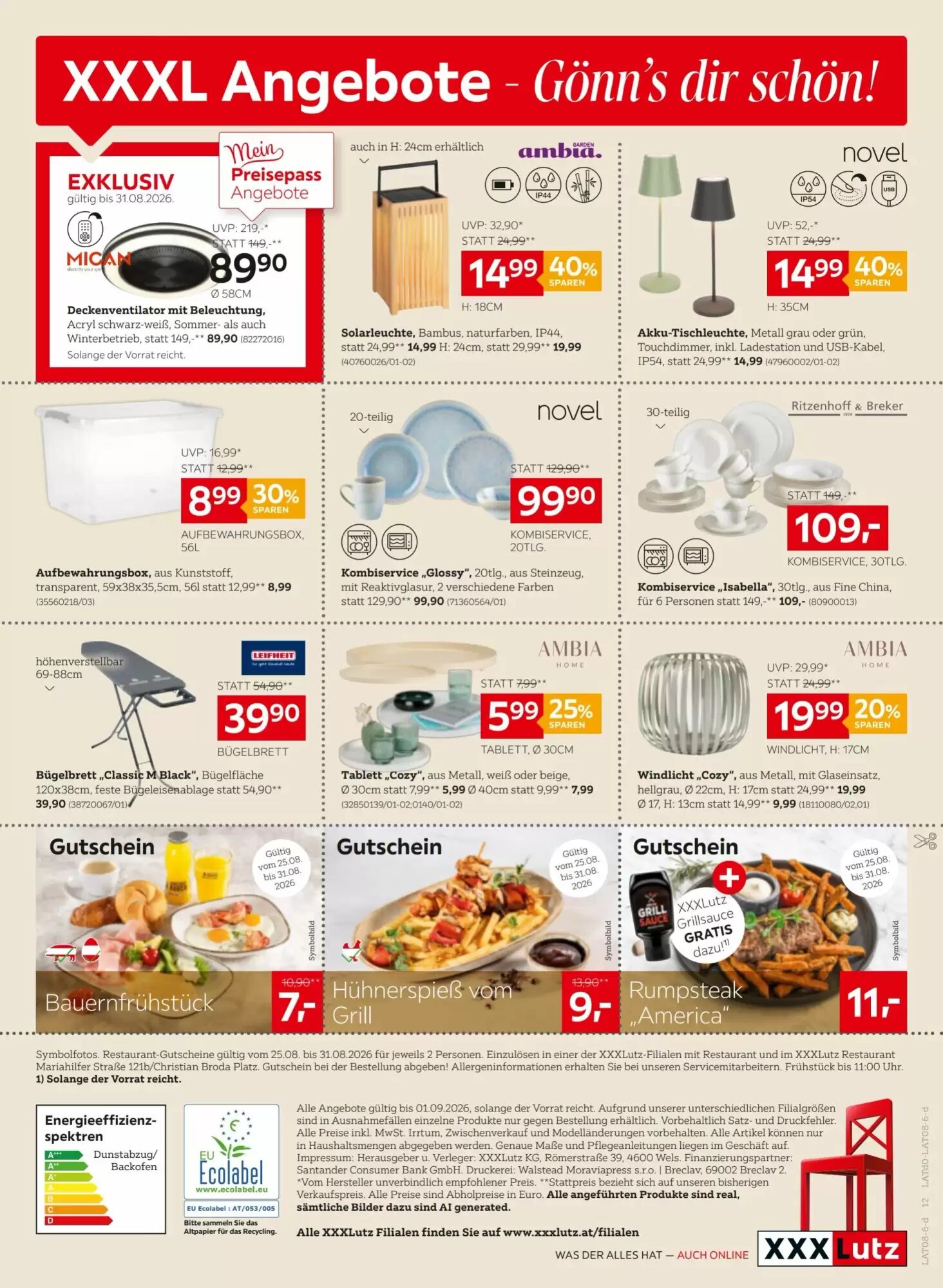 XXXLutz Flugblatt (ab 25.08.2026) - Angebote und Prospekt - Seite 12
