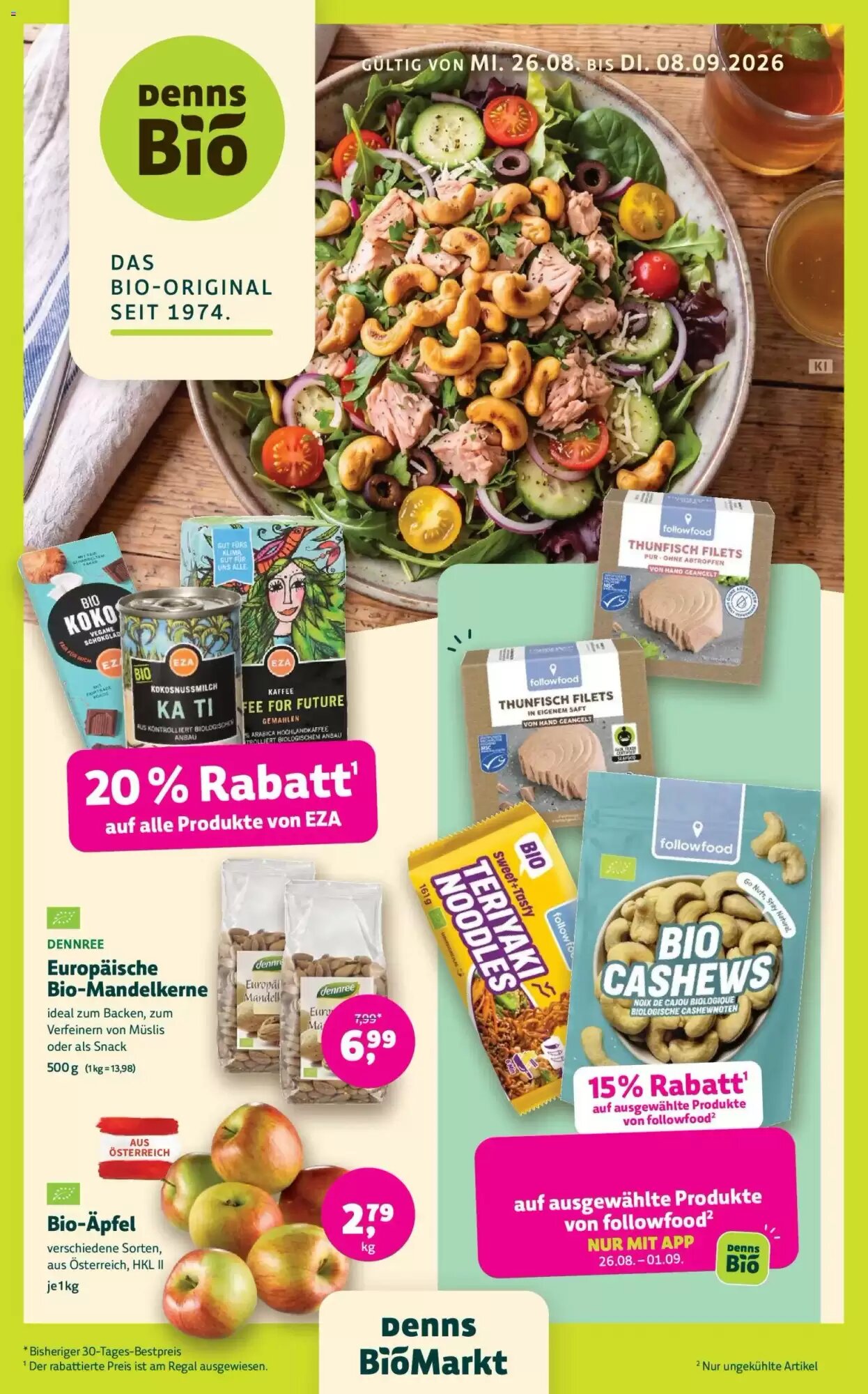 Denn's Biomarkt Flugblatt (ab 26.08.2026) - Angebote und Prospekt - Seite 1