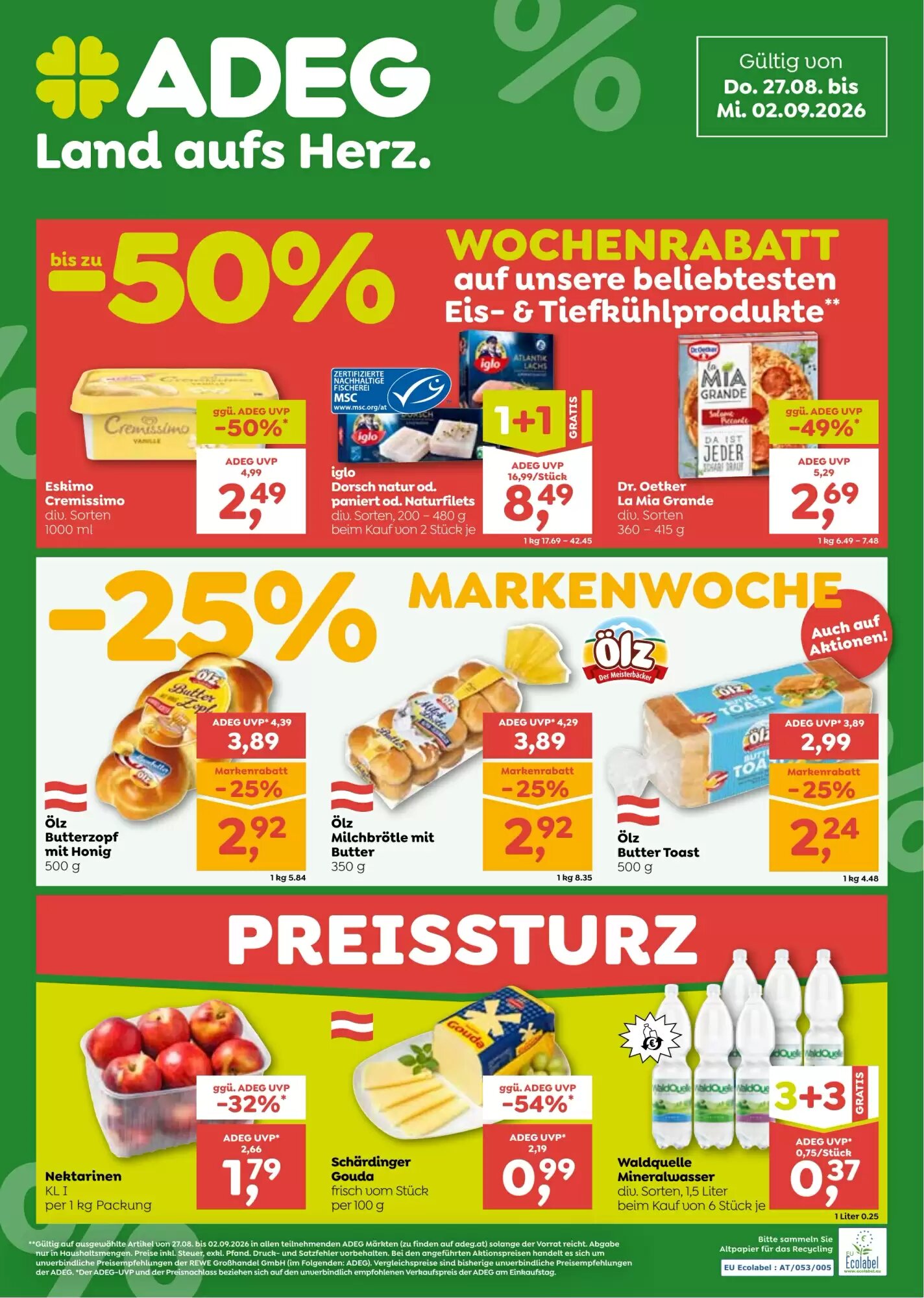 ADEG Flugblatt (ab 27.08.2026) - Angebote und Prospekt - Seite 1