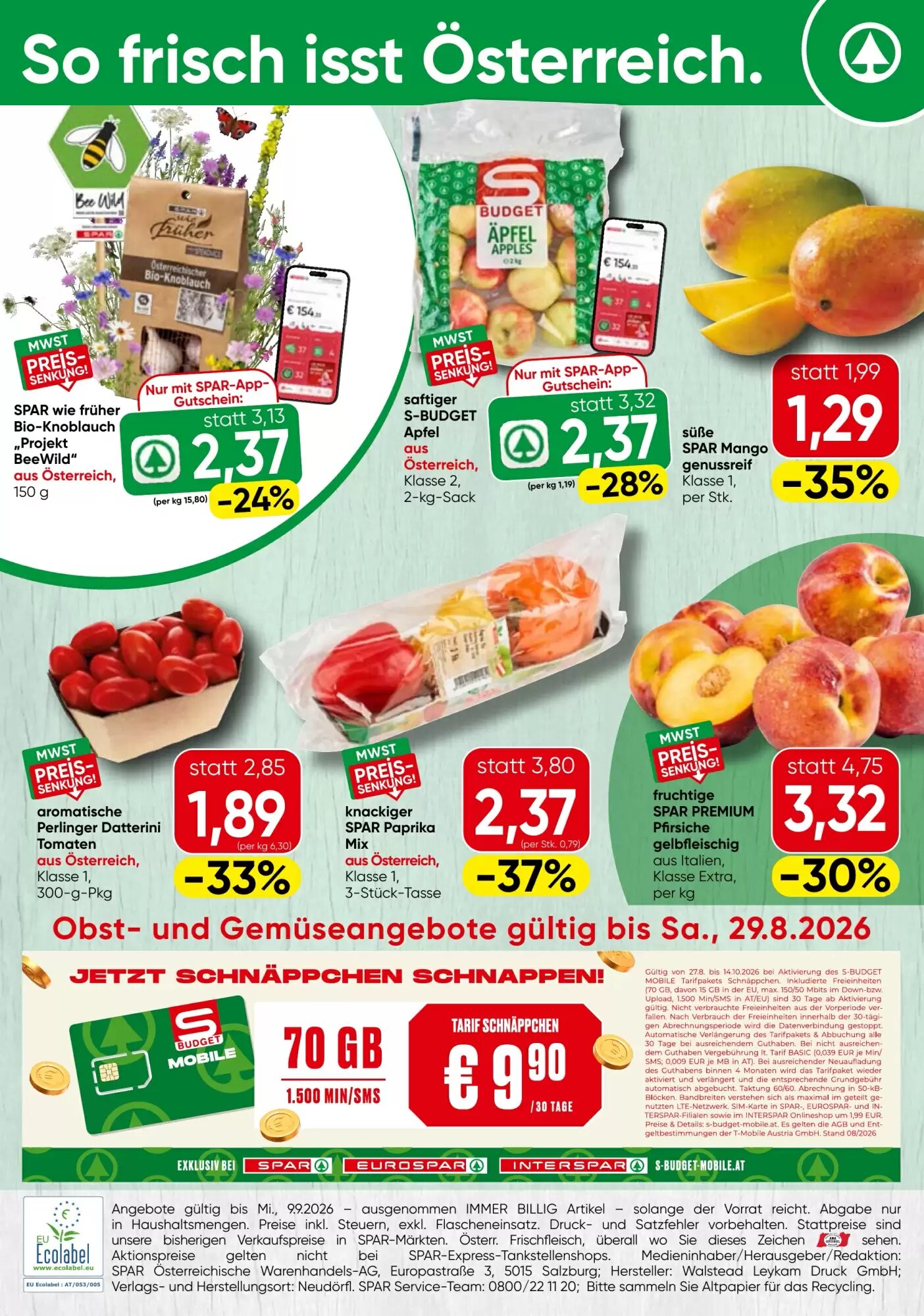 Spar Flugblatt (ab 27.08.2026) - Angebote und Prospekt - Seite 20