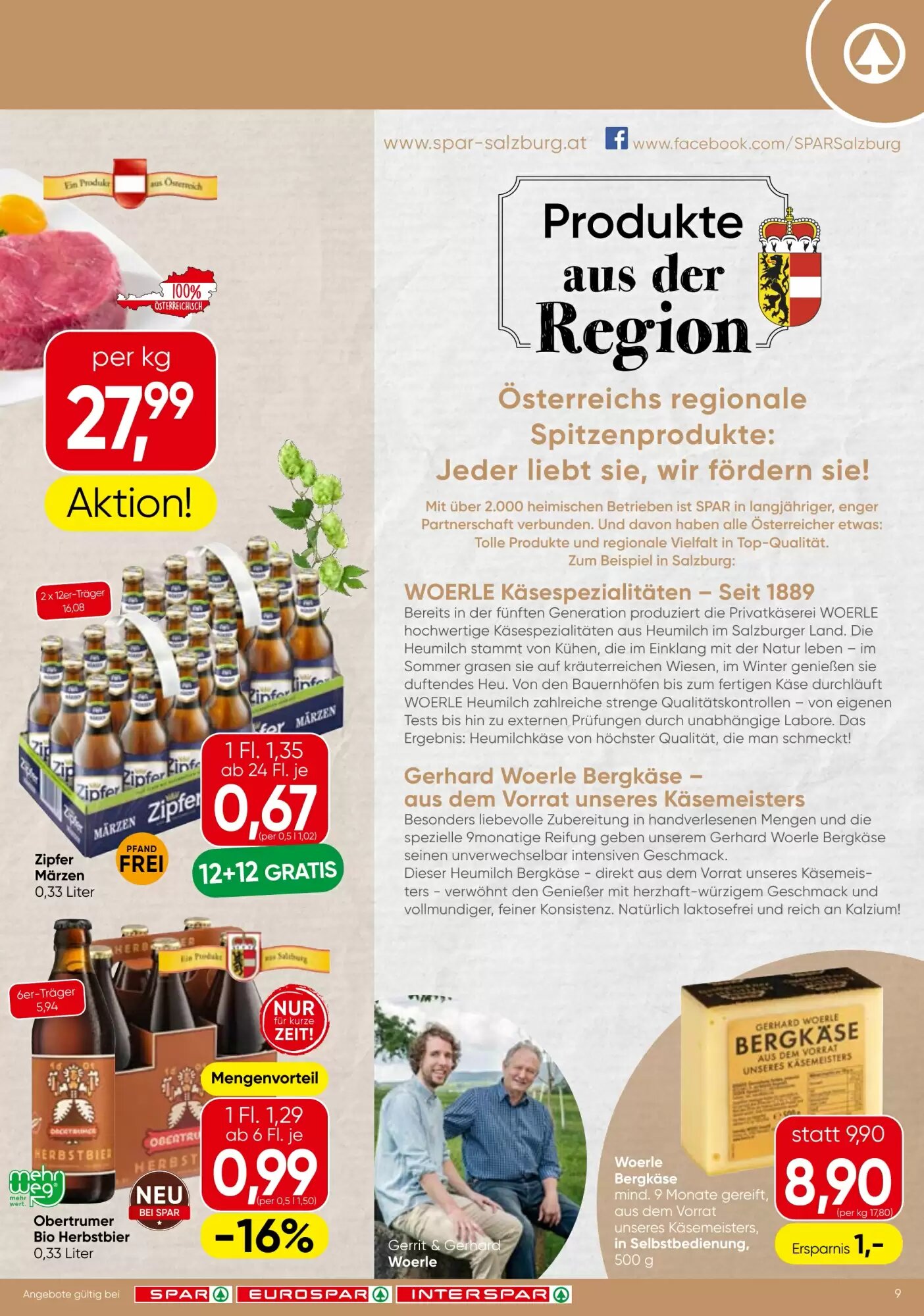 Spar Flugblatt (ab 27.08.2026) - Angebote und Prospekt - Seite 9