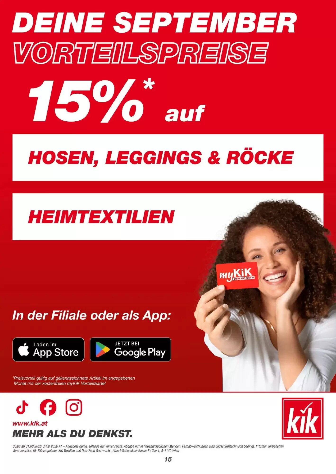 KiK Flugblatt (ab 31.08.2026) - Angebote und Prospekt - Seite 15