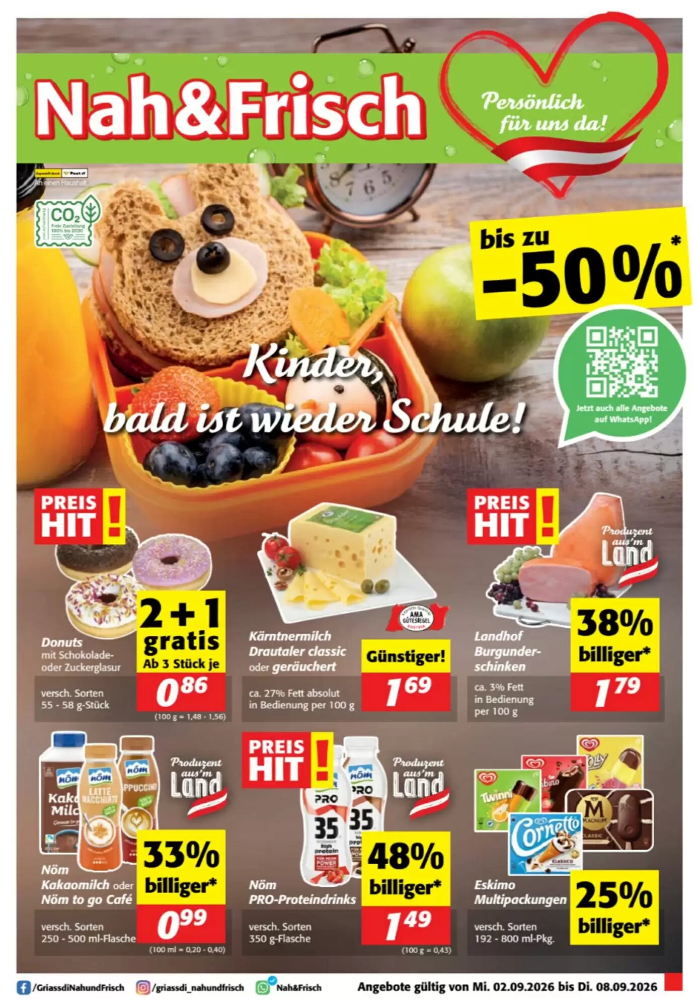 Nah&Frisch Flugblatt (ab 02.09.2026) - Angebote und Prospekt - Seite 1
