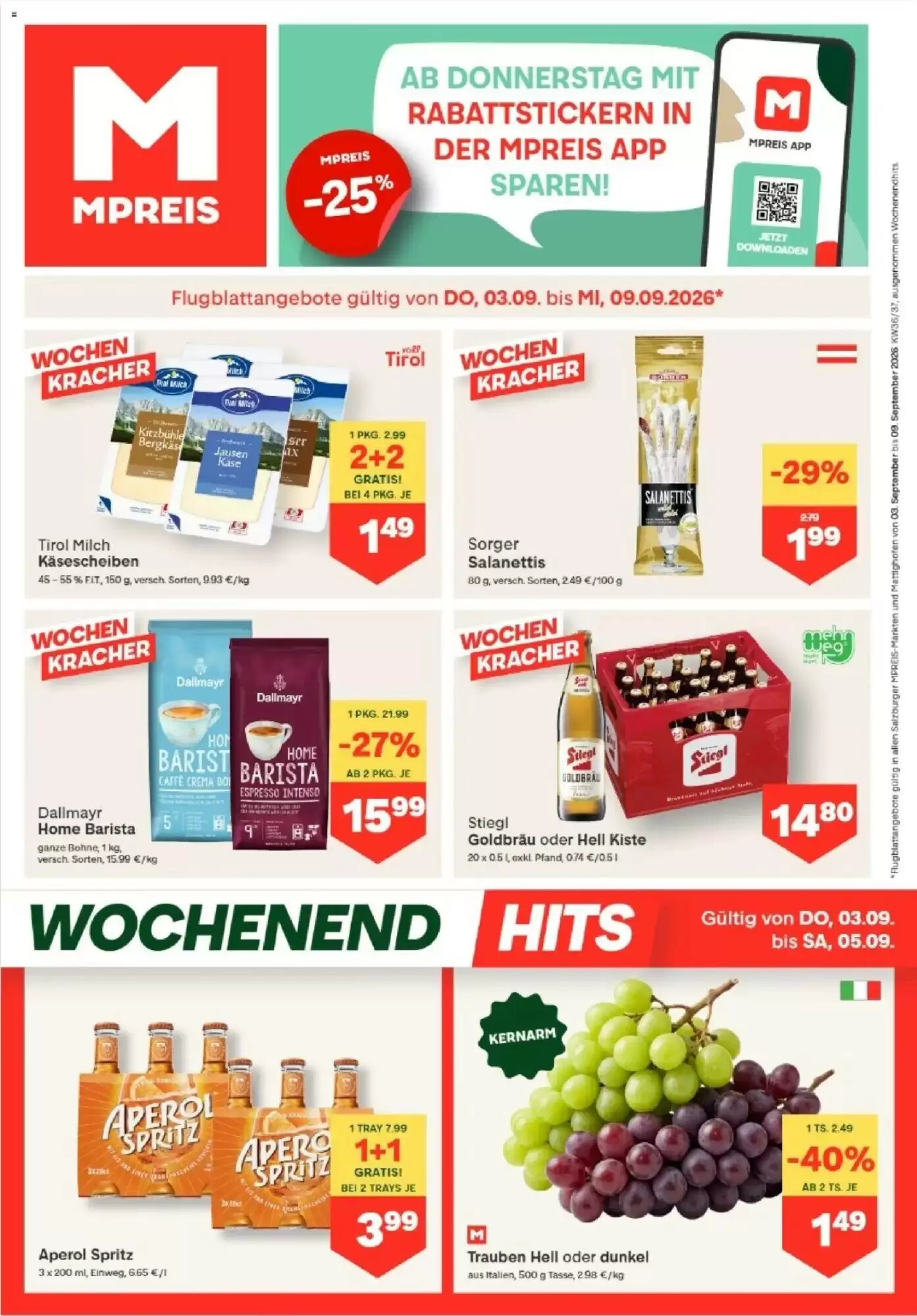 MPreis Flugblatt (ab 03.09.2026) - Angebote und Prospekt - Seite 1