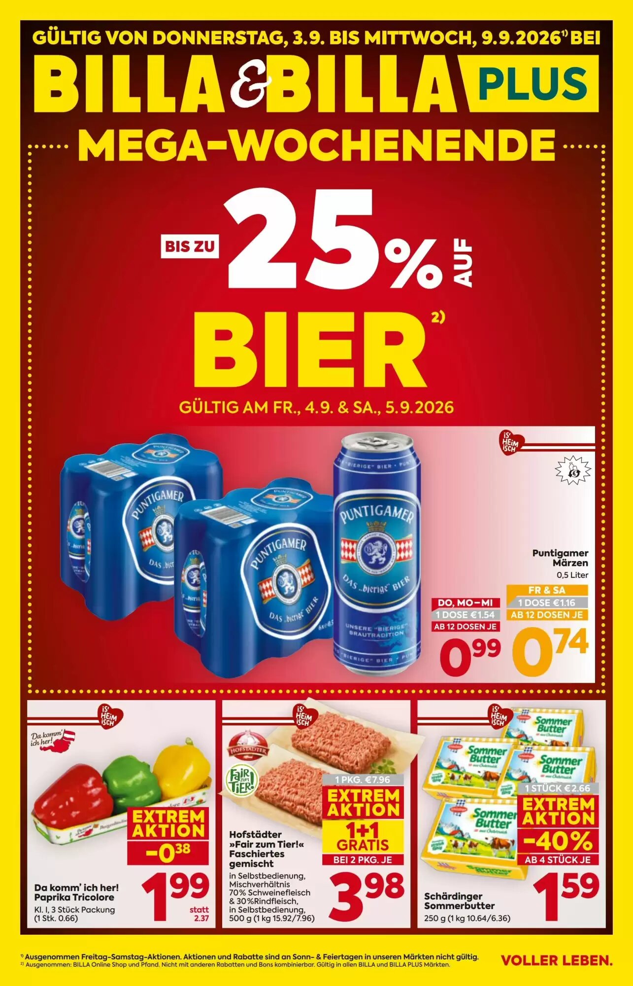 Billa Flugblatt (ab 03.09.2026) - Angebote und Prospekt - Seite 1