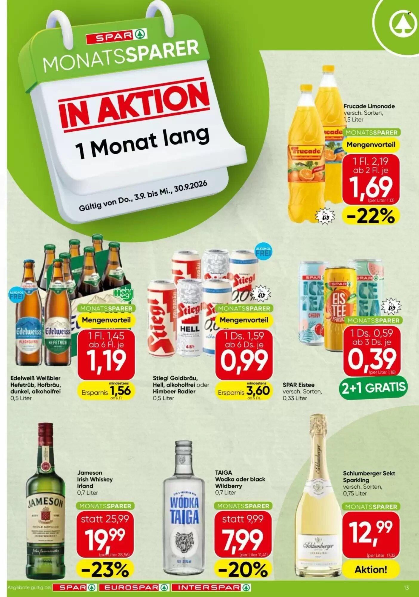 Eurospar Flugblatt (ab 03.09.2026) - Angebote und Prospekt - Seite 1
