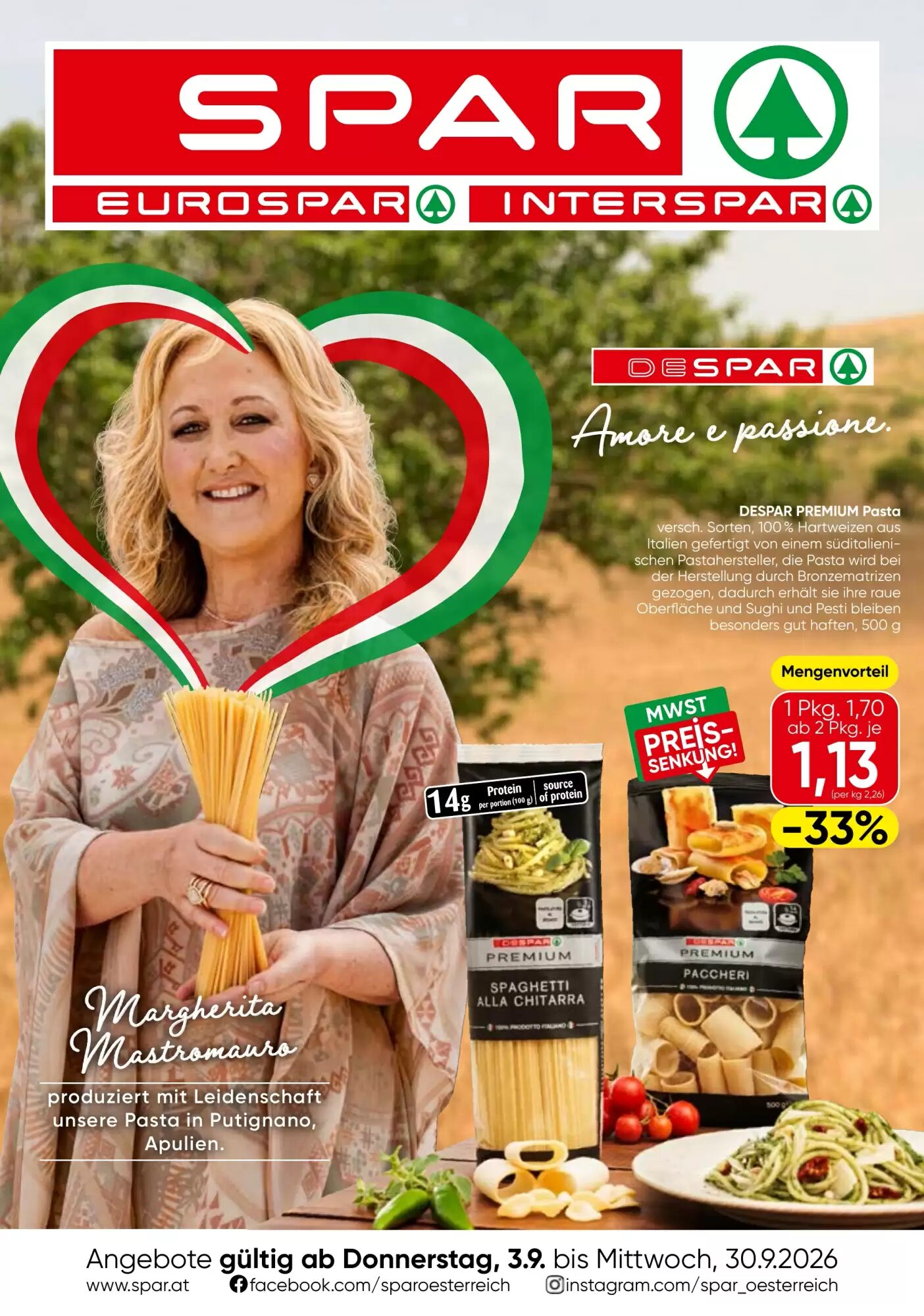 Spar Flugblatt (ab 03.09.2026) - Angebote und Prospekt - Seite 1