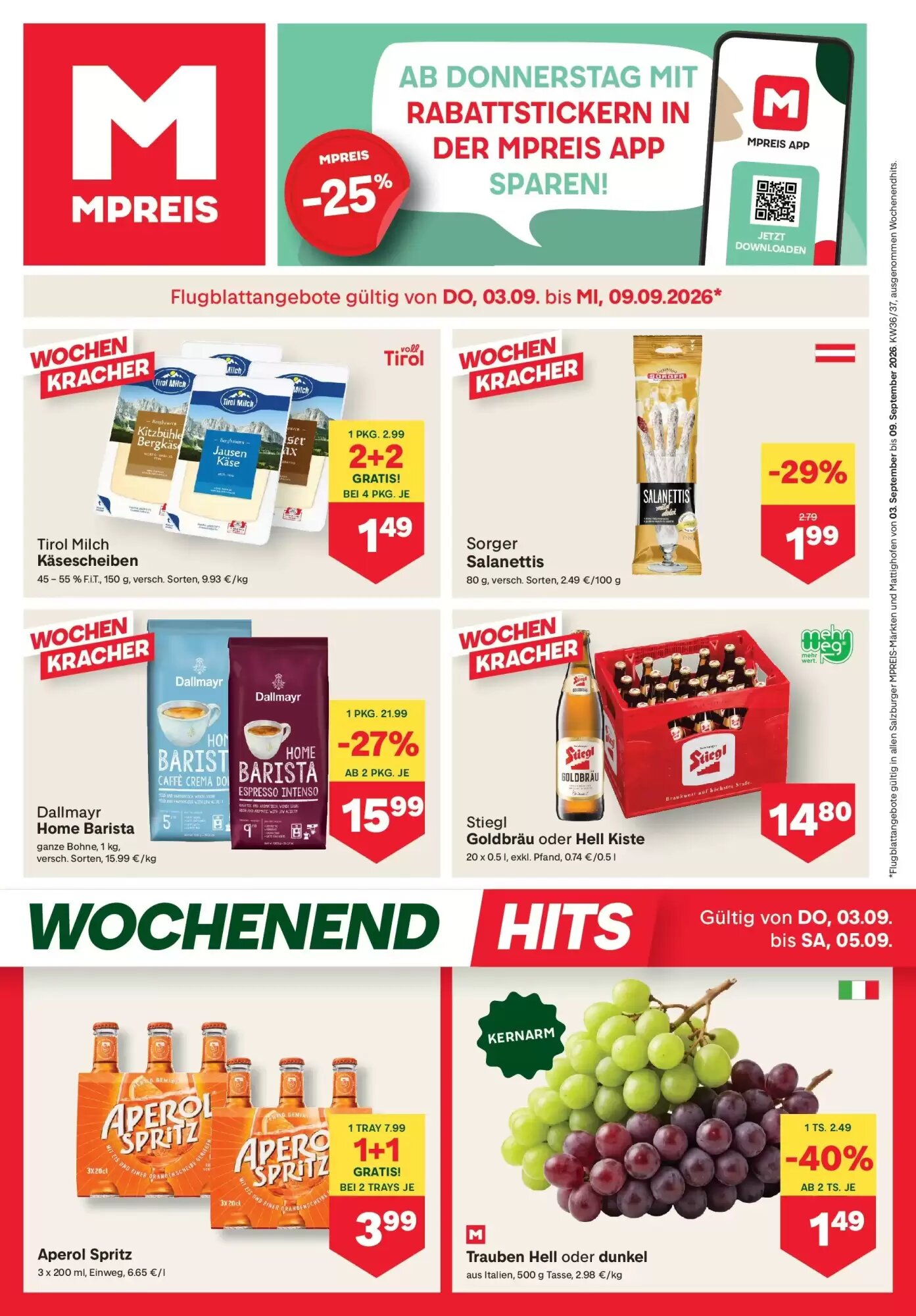 MPreis Flugblatt (ab 03.09.2026) - Angebote und Prospekt - Seite 1