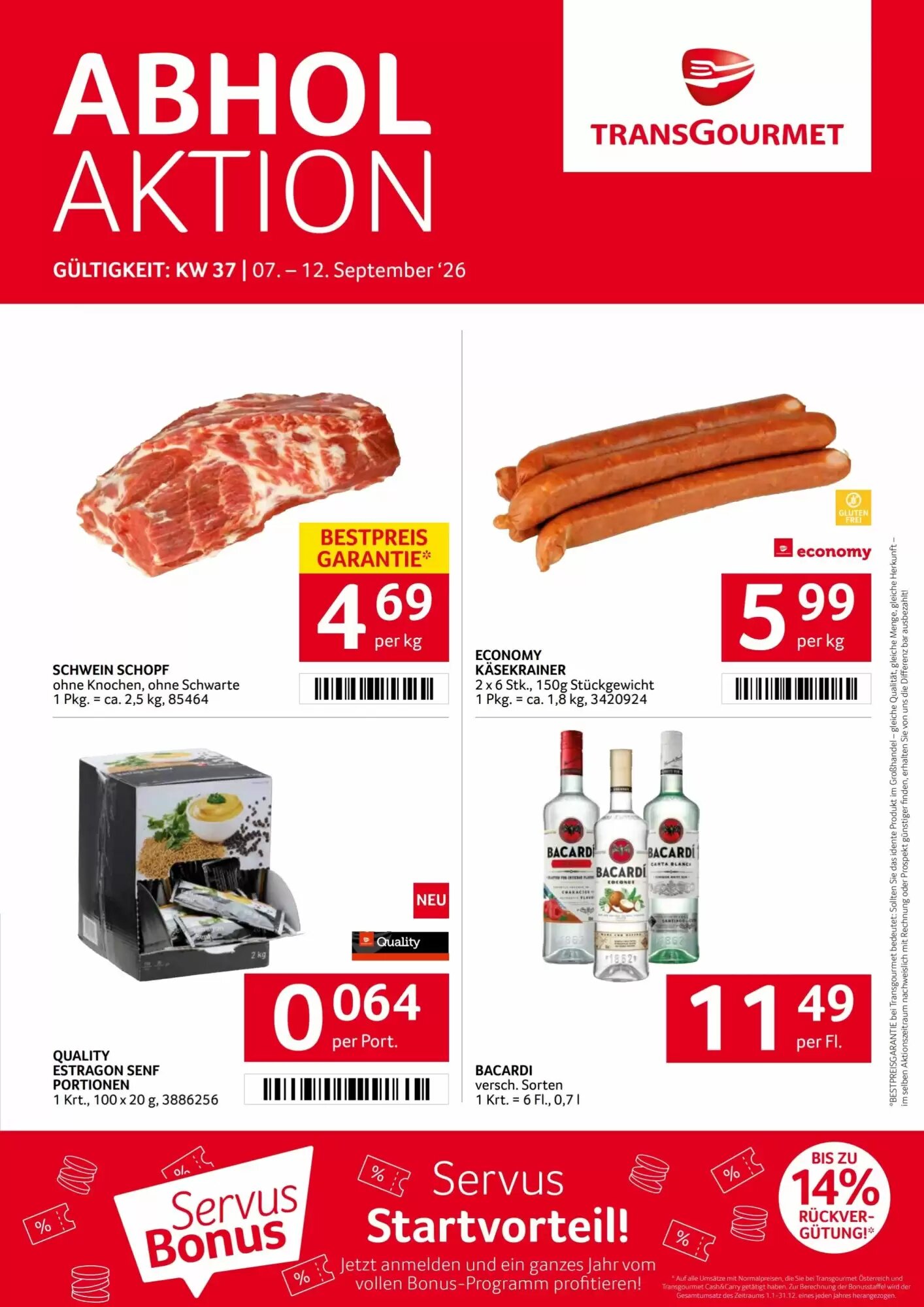 Transgourmet Flugblatt (ab 07.09.2026) - Angebote und Prospekt - Seite 1