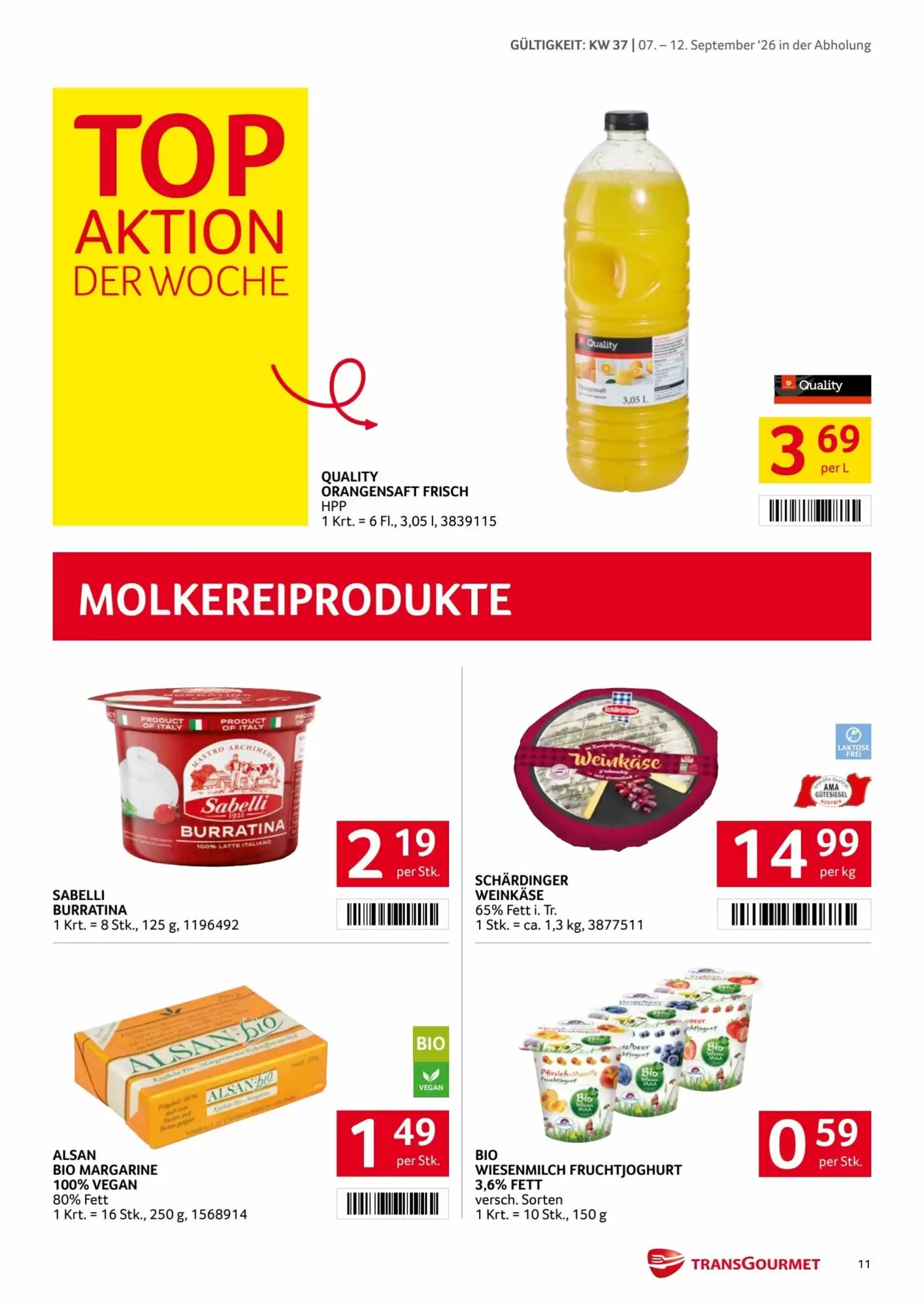 Transgourmet Flugblatt (ab 07.09.2026) - Angebote und Prospekt - Seite 11