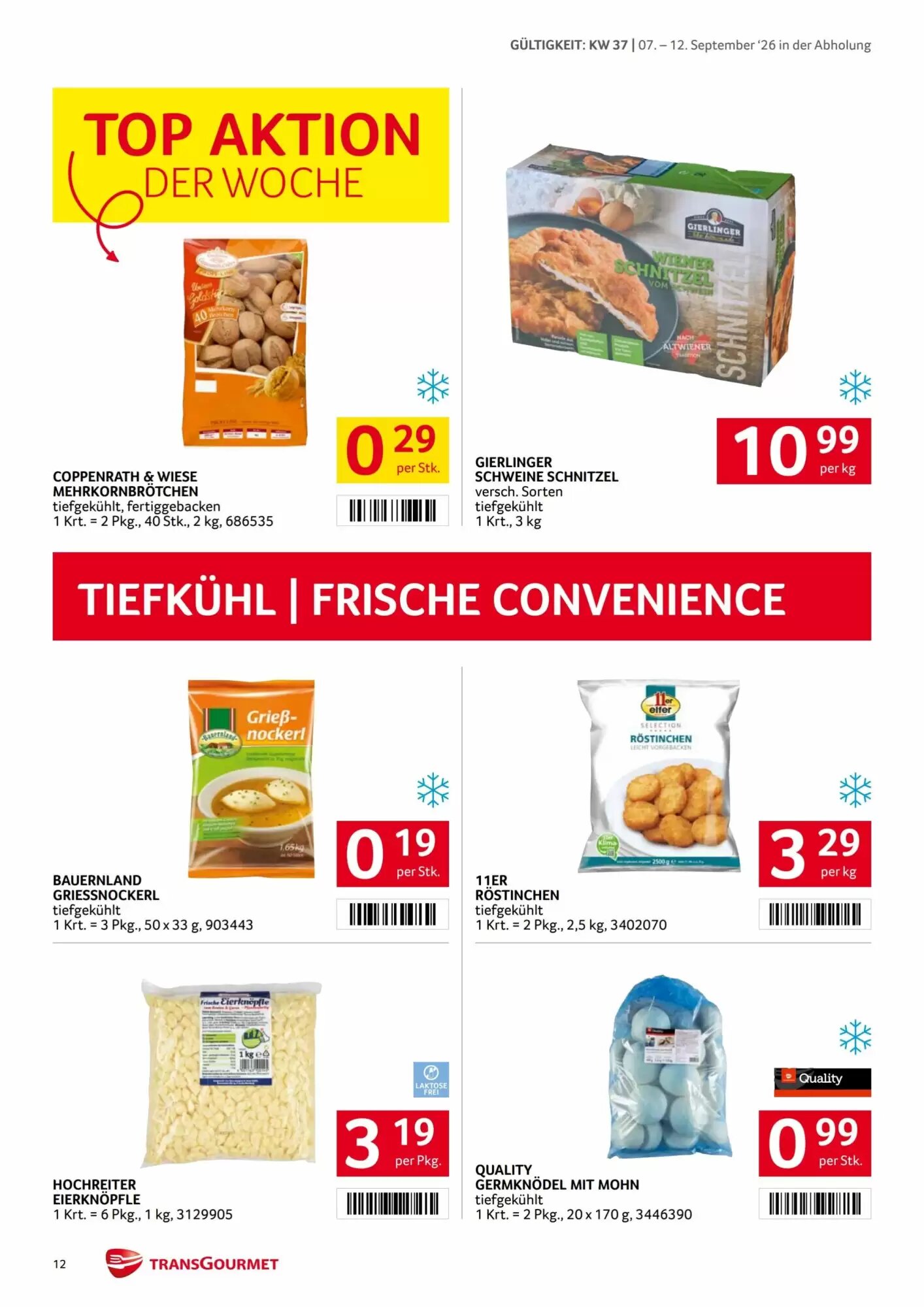 Transgourmet Flugblatt (ab 07.09.2026) - Angebote und Prospekt - Seite 12