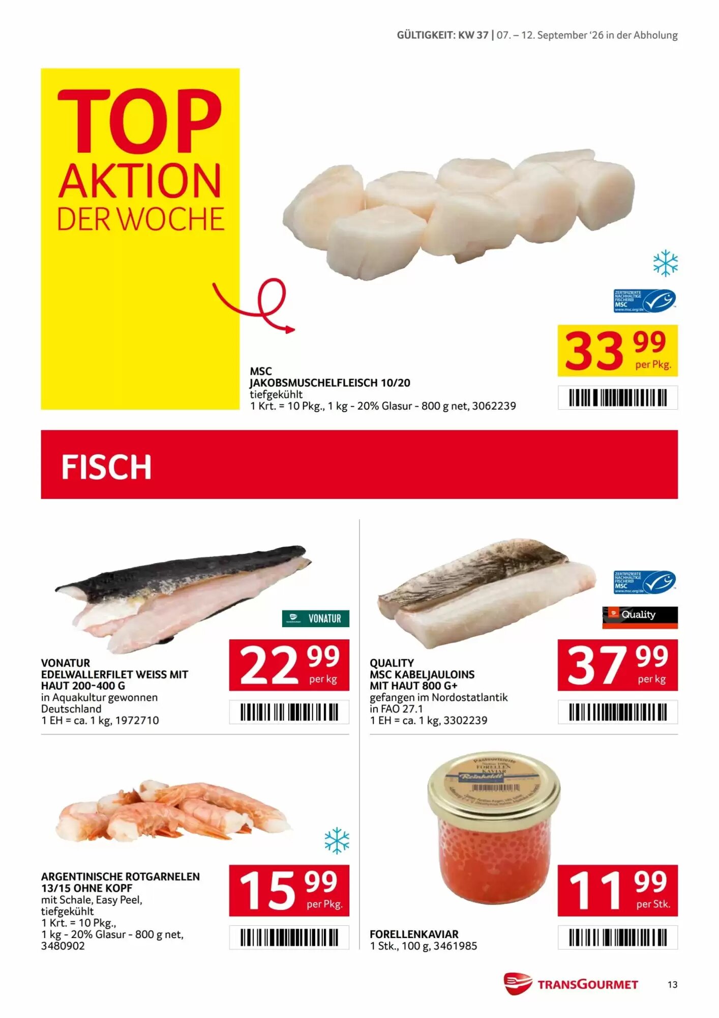 Transgourmet Flugblatt (ab 07.09.2026) - Angebote und Prospekt - Seite 13