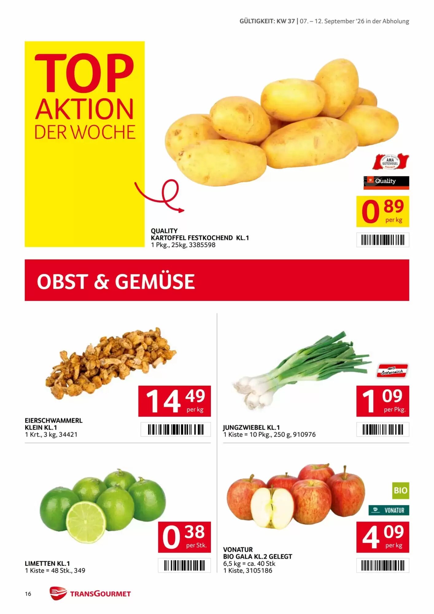 Transgourmet Flugblatt (ab 07.09.2026) - Angebote und Prospekt - Seite 16