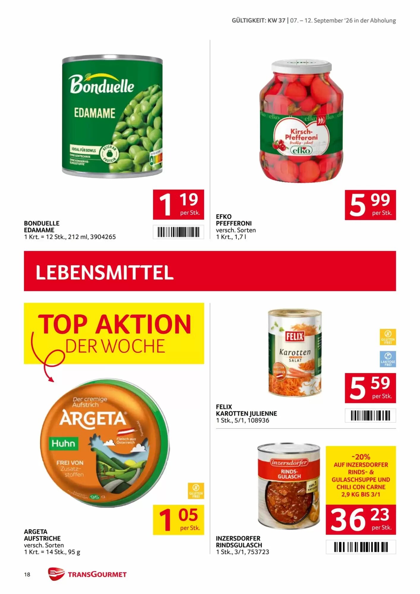 Transgourmet Flugblatt (ab 07.09.2026) - Angebote und Prospekt - Seite 18