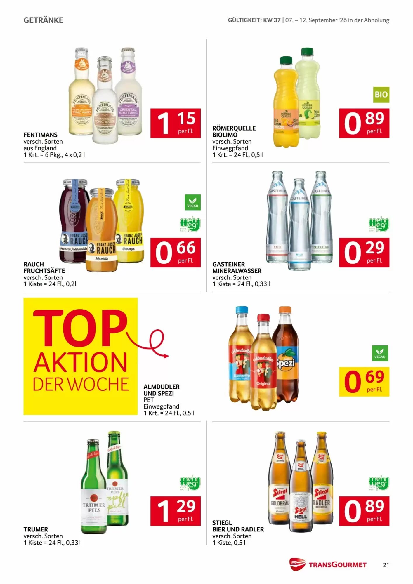 Transgourmet Flugblatt (ab 07.09.2026) - Angebote und Prospekt - Seite 21