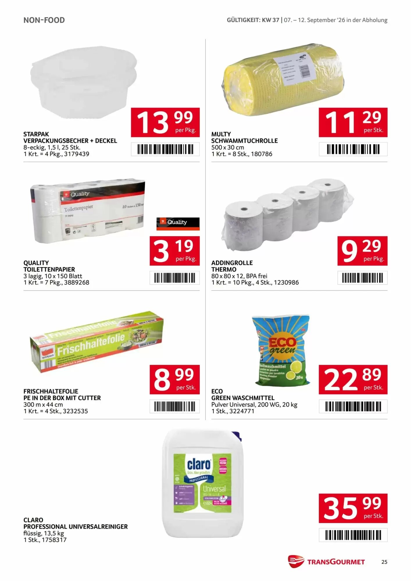 Transgourmet Flugblatt (ab 07.09.2026) - Angebote und Prospekt - Seite 25