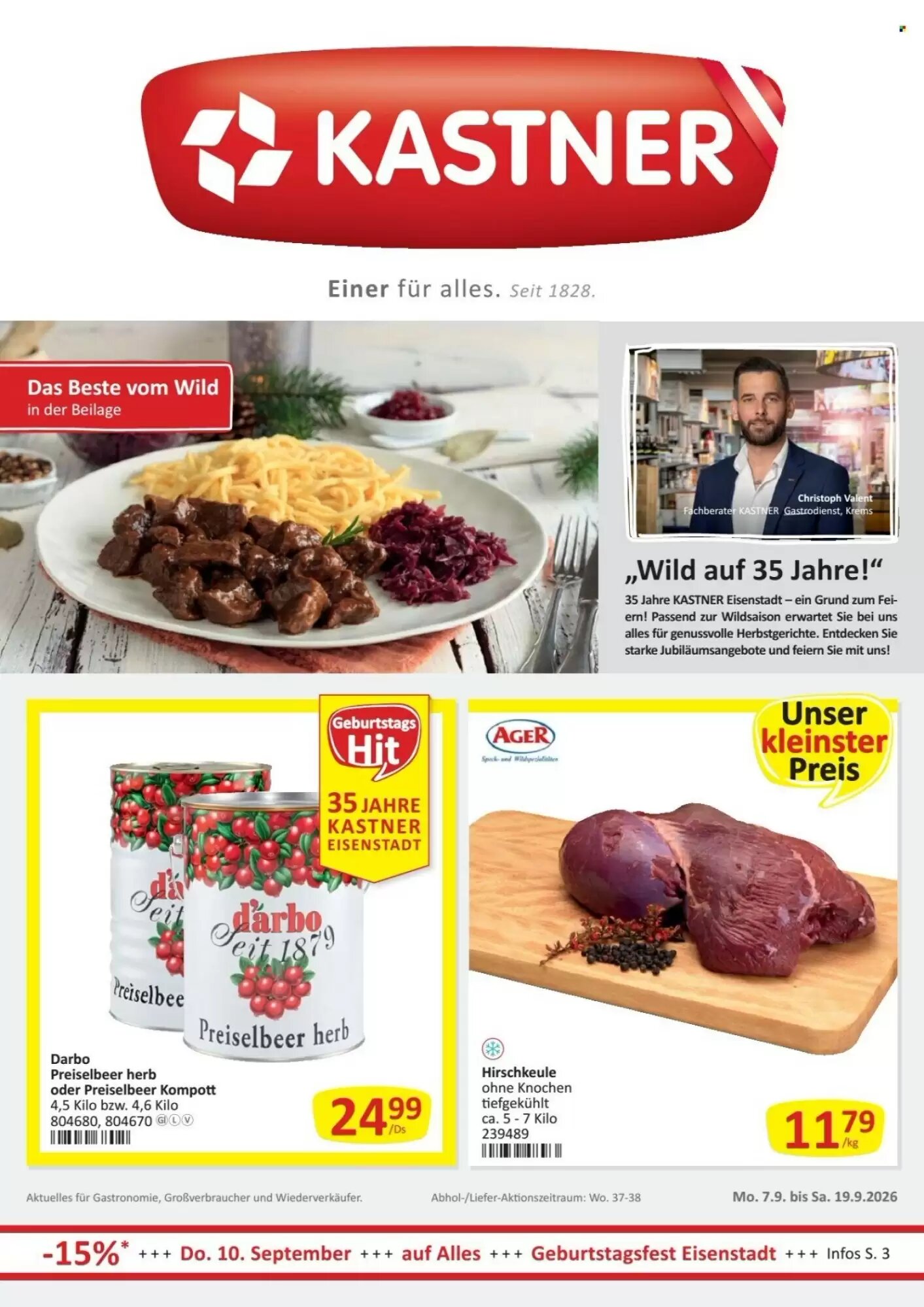 Kastner Flugblatt (ab 07.09.2026) - Angebote und Prospekt - Seite 1