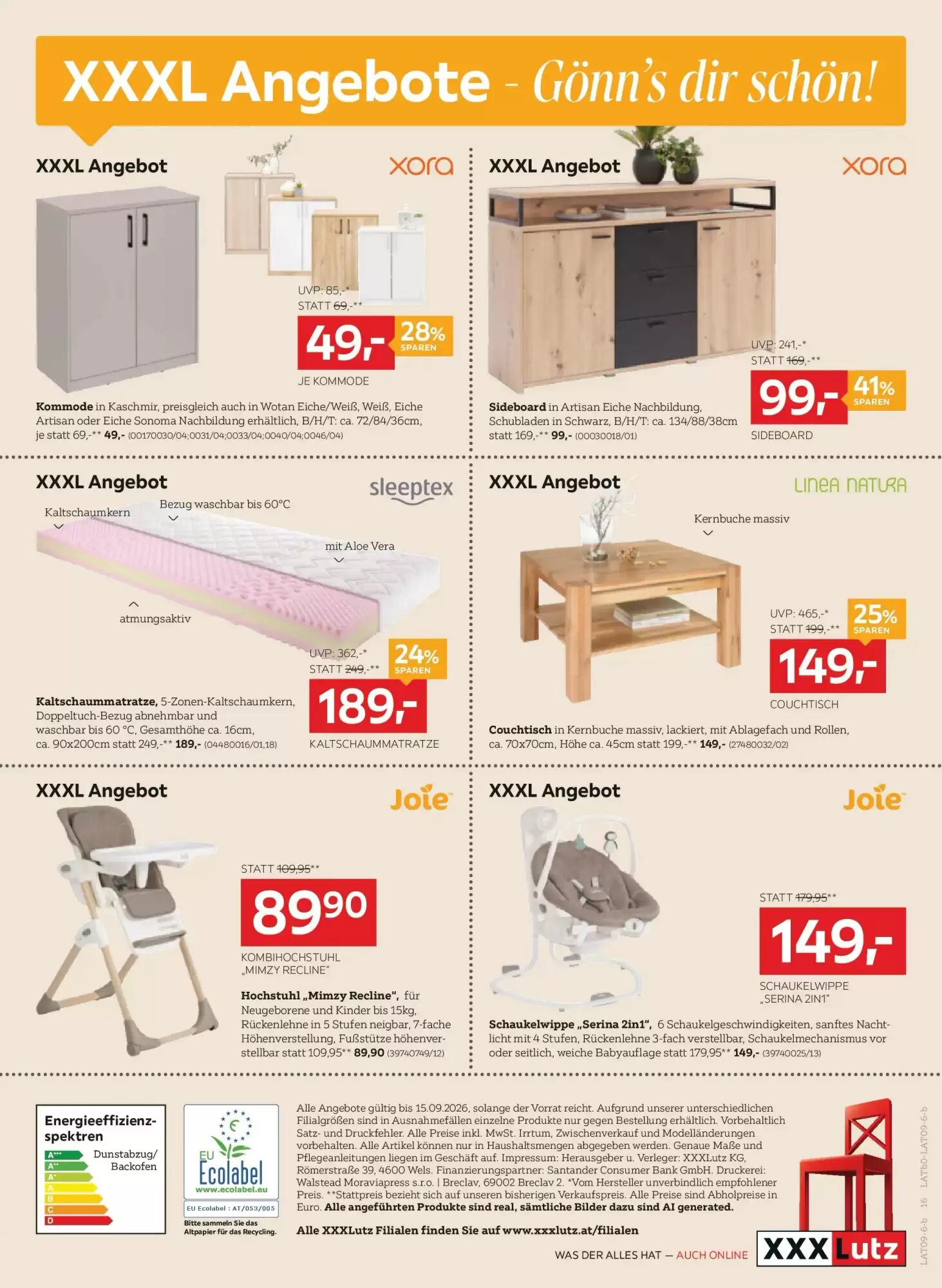 XXXLutz Flugblatt (ab 07.09.2026) - Angebote und Prospekt - Seite 16