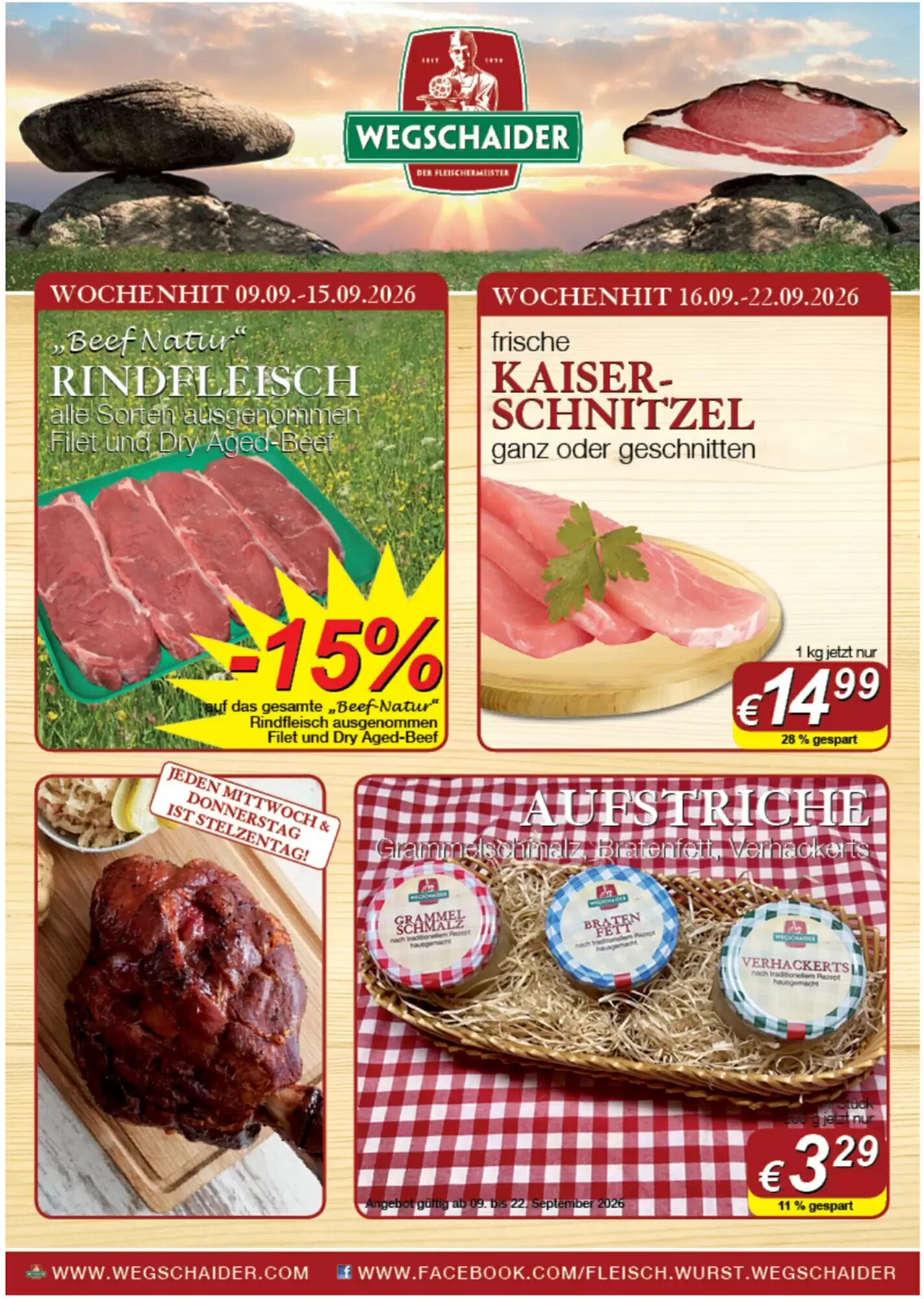 Wegschaider Flugblatt (ab 09.09.2026) - Angebote und Prospekt - Seite 1