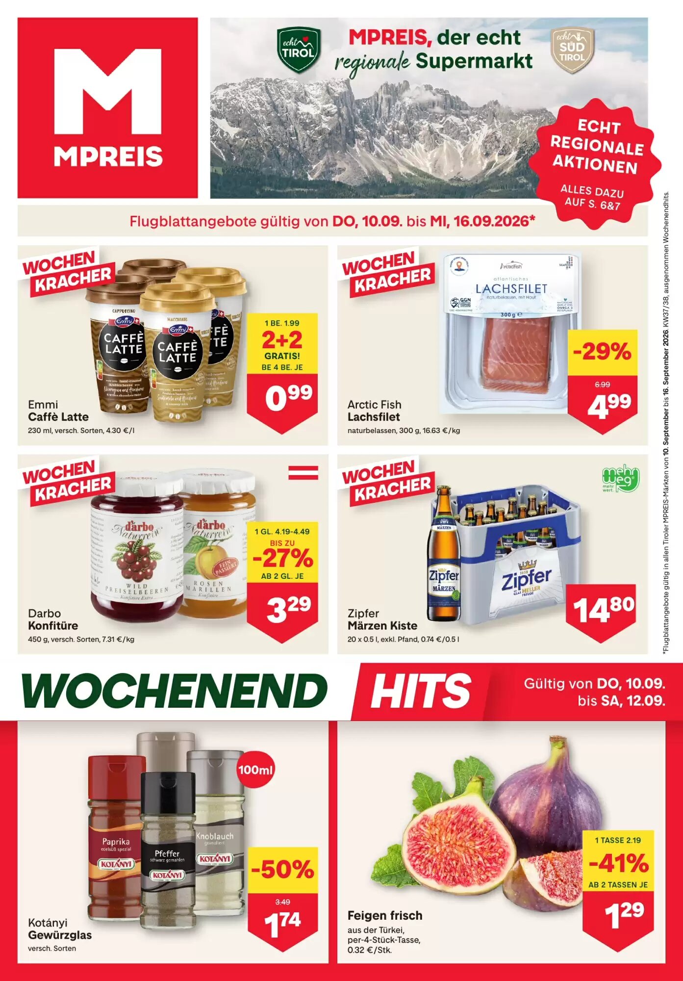 MPreis Flugblatt (ab 10.09.2026) - Angebote und Prospekt - Seite 1