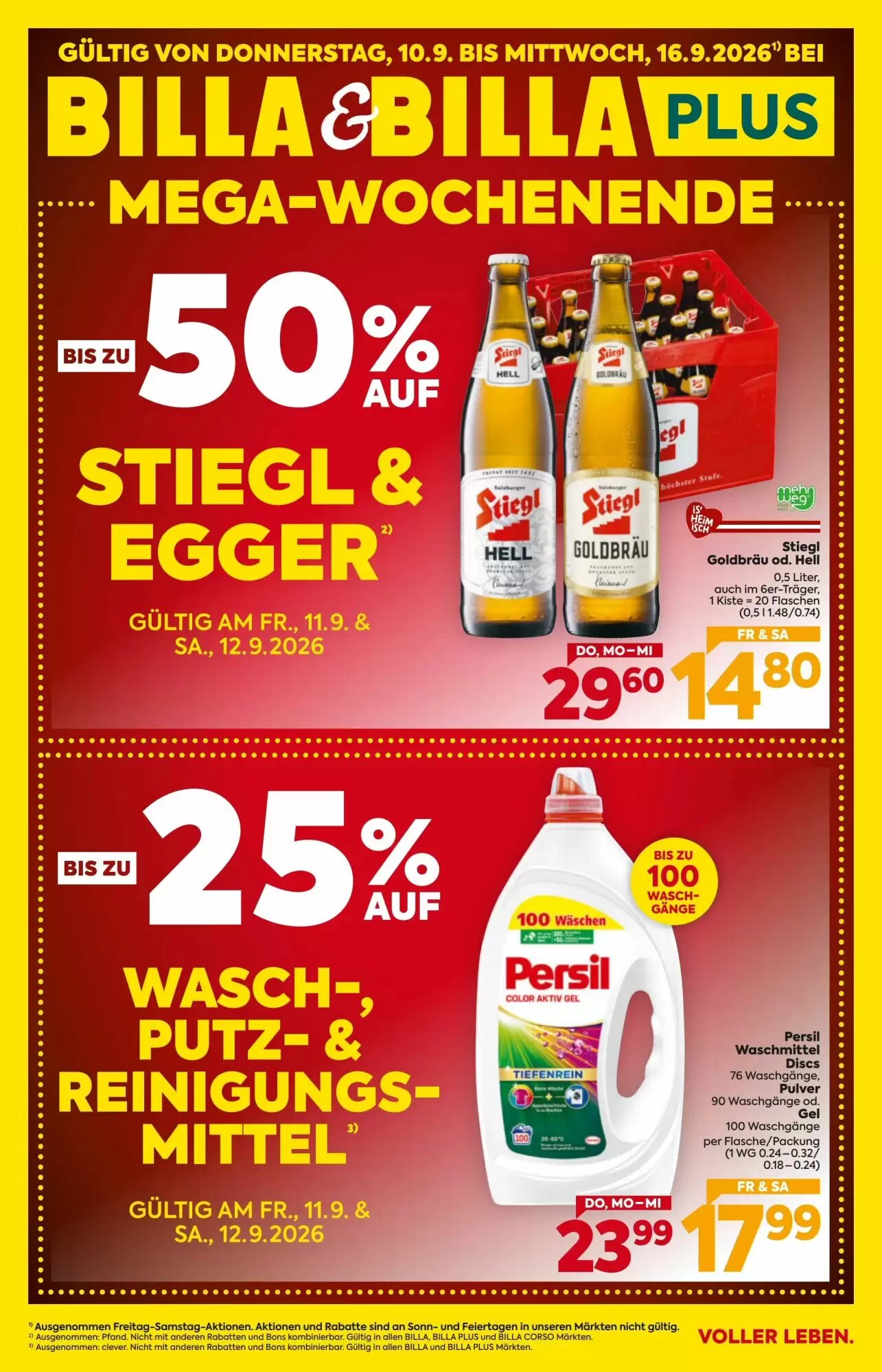 Billa Flugblatt (ab 10.09.2026) - Angebote und Prospekt - Seite 1