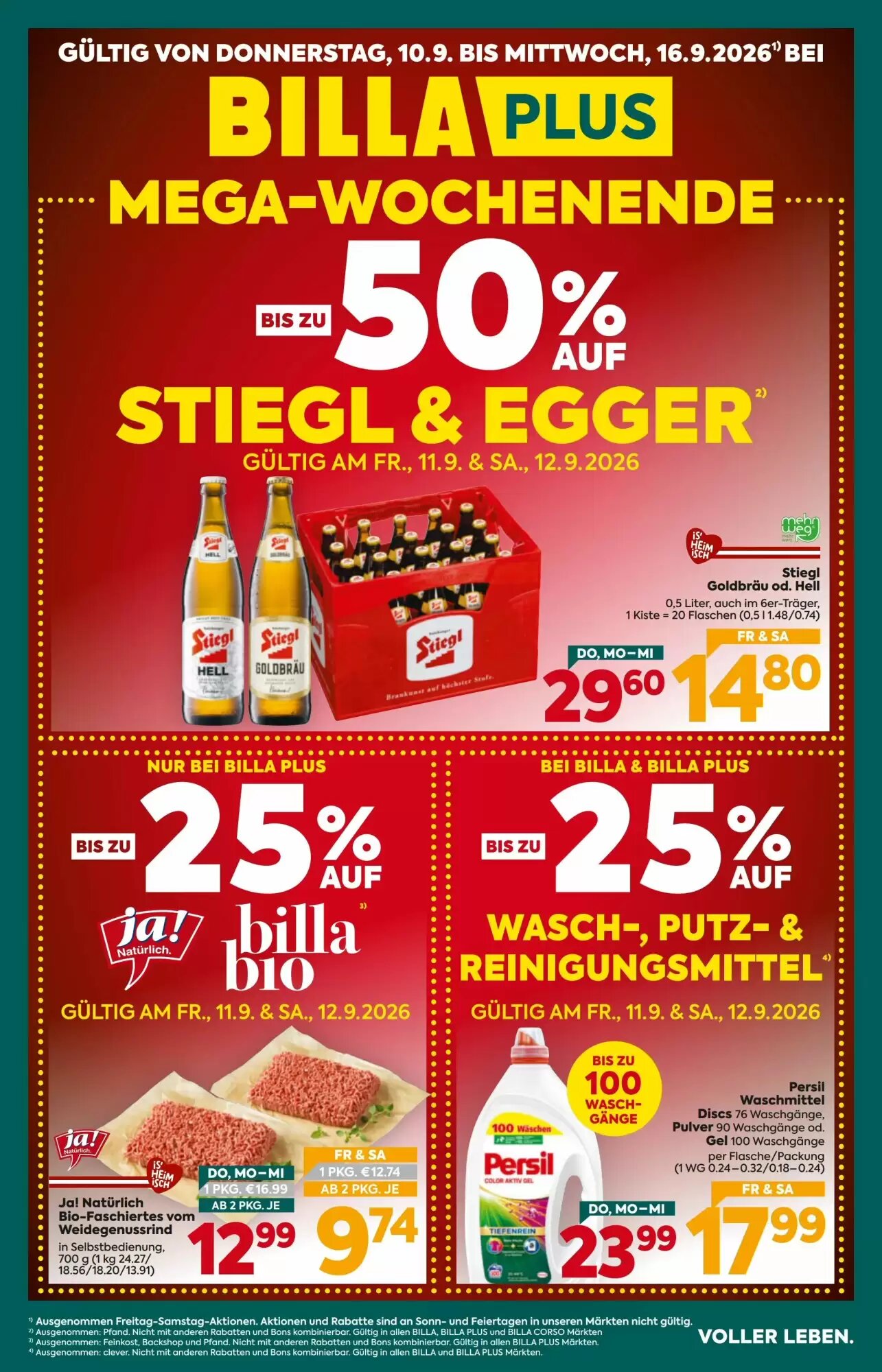 Billa Flugblatt (ab 10.09.2026) - Angebote und Prospekt - Seite 1