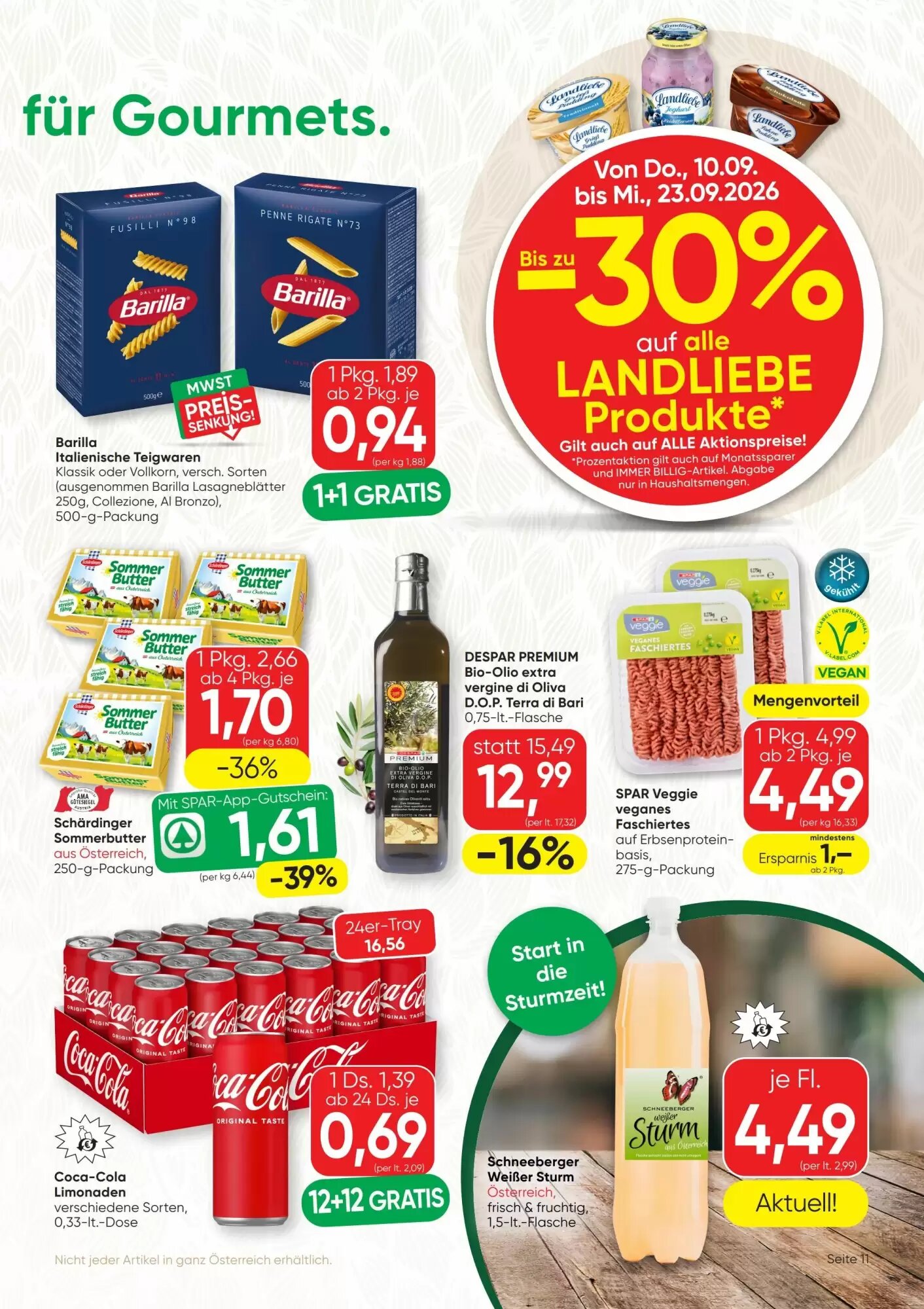 SPAR Gourmet Flugblatt (ab 10.09.2026) - Angebote und Prospekt - Seite 11