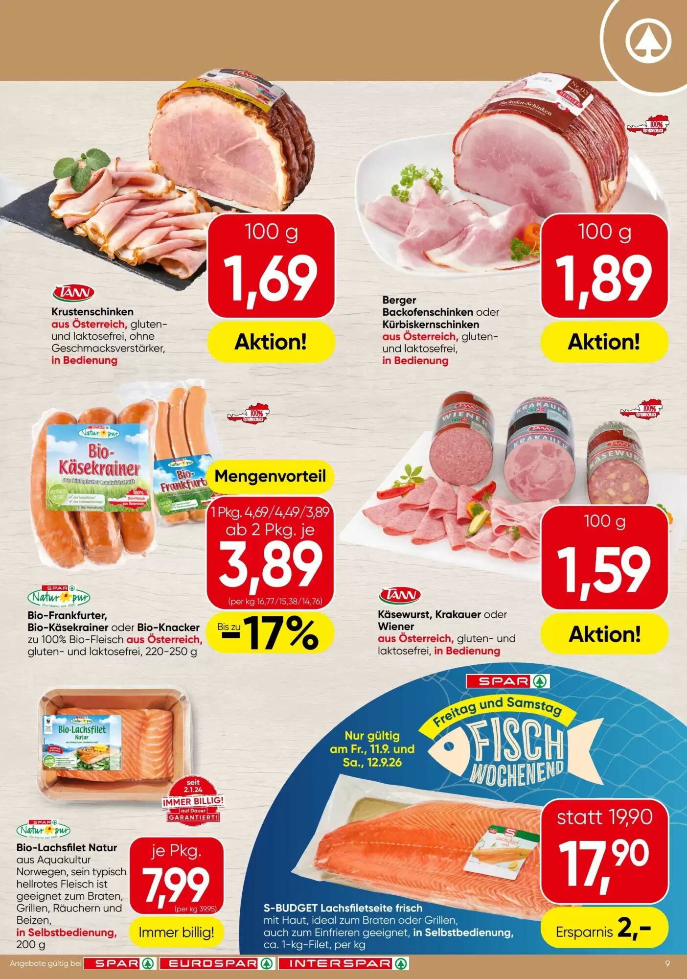 Spar Flugblatt (ab 10.09.2026) - Angebote und Prospekt - Seite 9