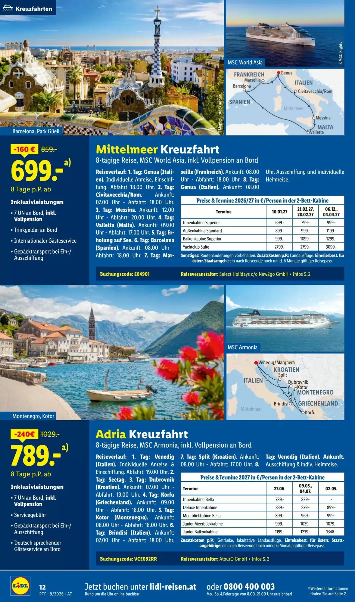 Lidl Reisen Flugblatt (ab 12.09.2026) - Angebote und Prospekt - Seite 12