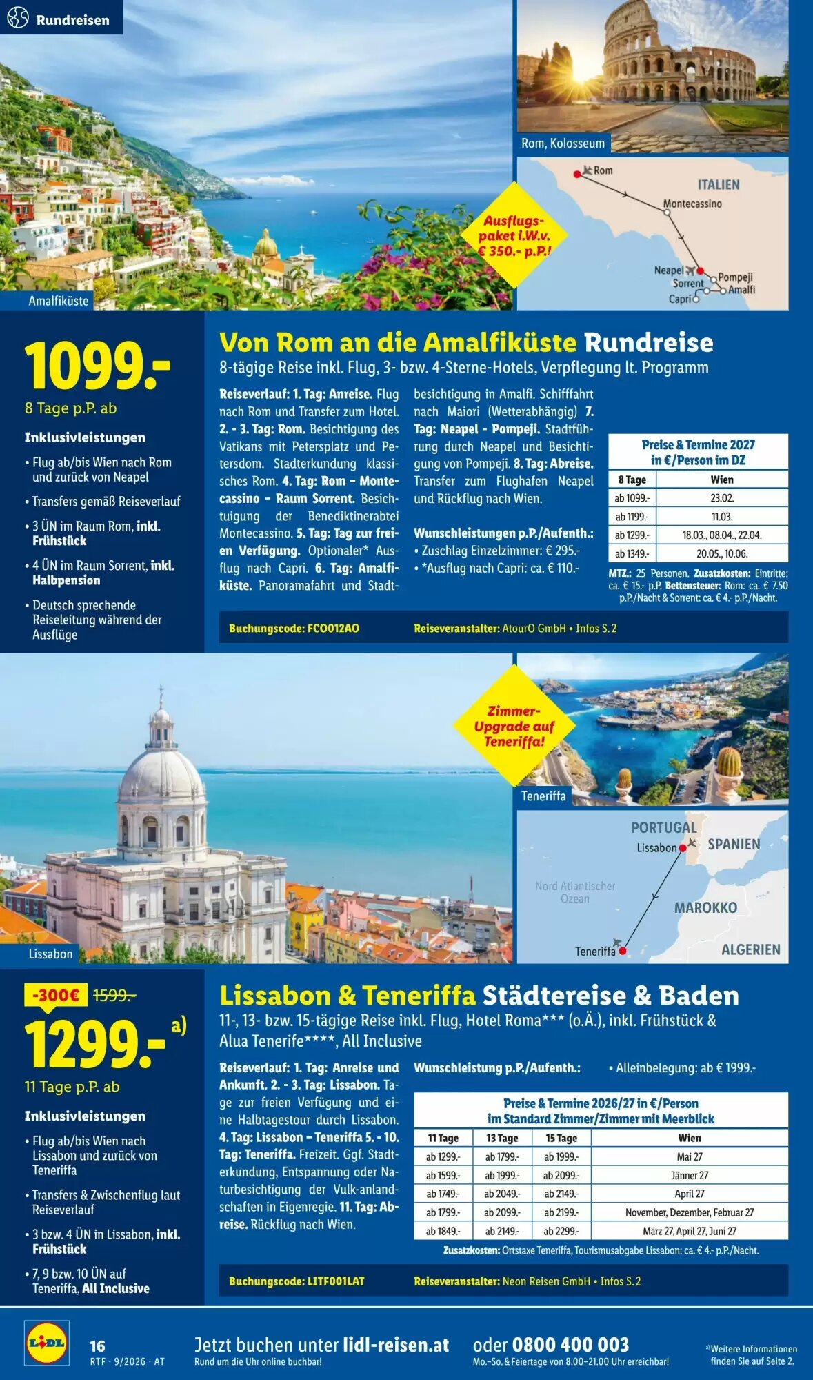 Lidl Reisen Flugblatt (ab 12.09.2026) - Angebote und Prospekt - Seite 16