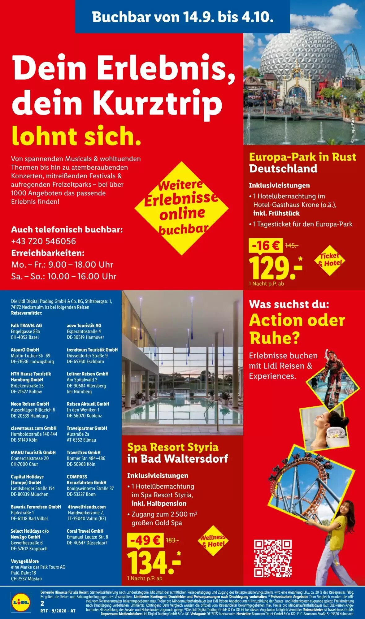 Lidl Reisen Flugblatt (ab 12.09.2026) - Angebote und Prospekt - Seite 2