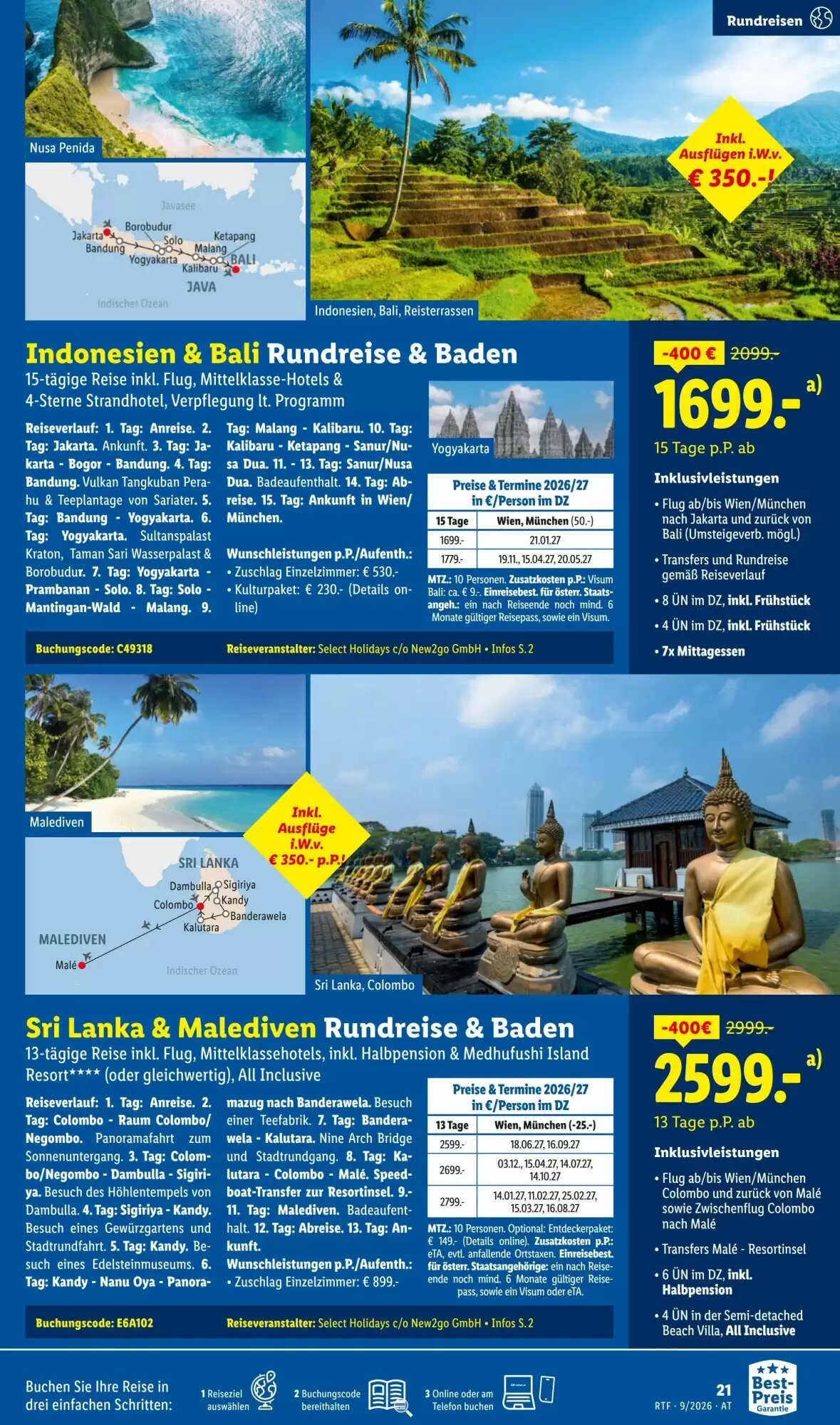 Lidl Reisen Flugblatt (ab 12.09.2026) - Angebote und Prospekt - Seite 21