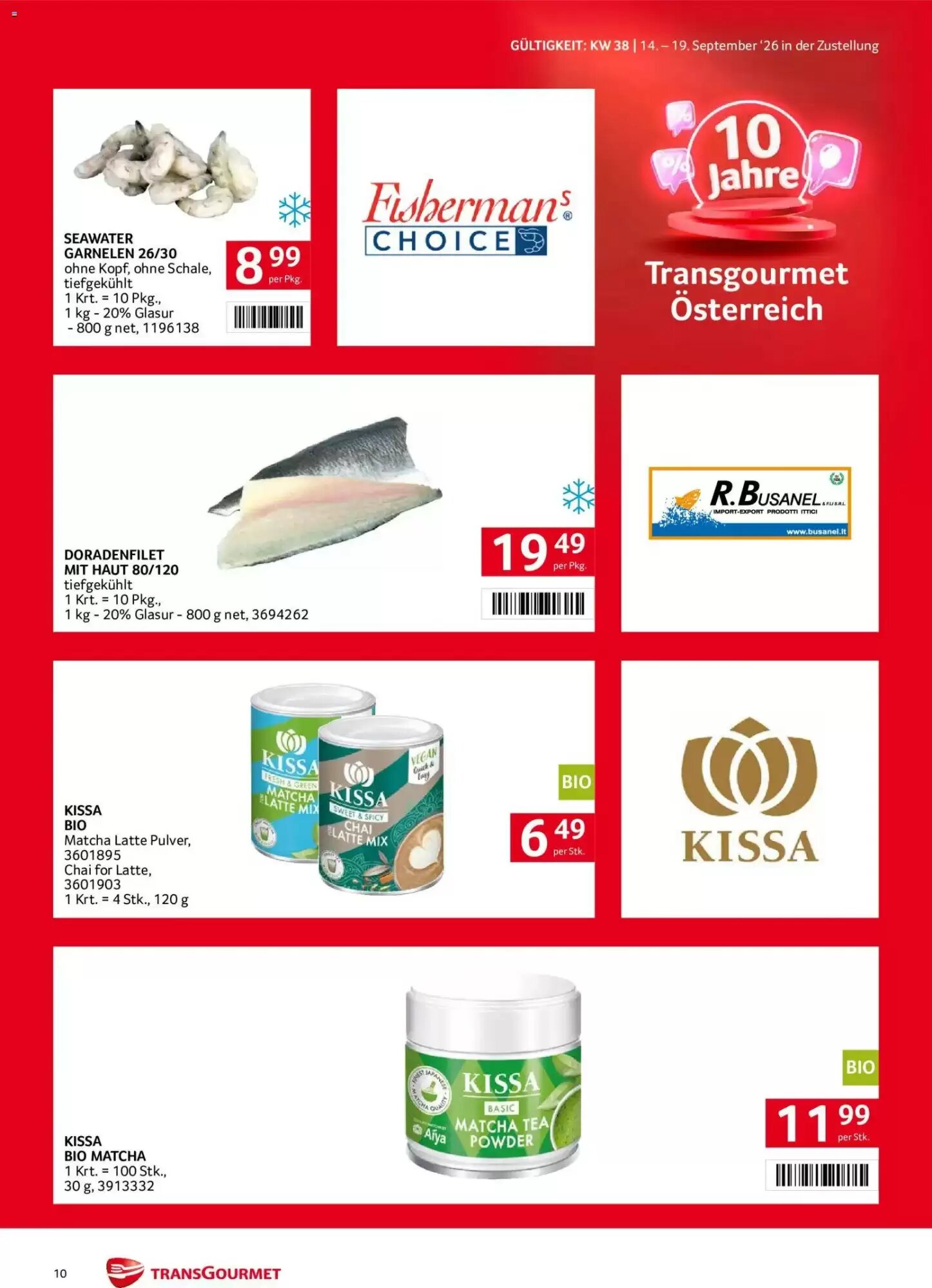 Transgourmet Flugblatt (ab 14.09.2026) - Angebote und Prospekt - Seite 10