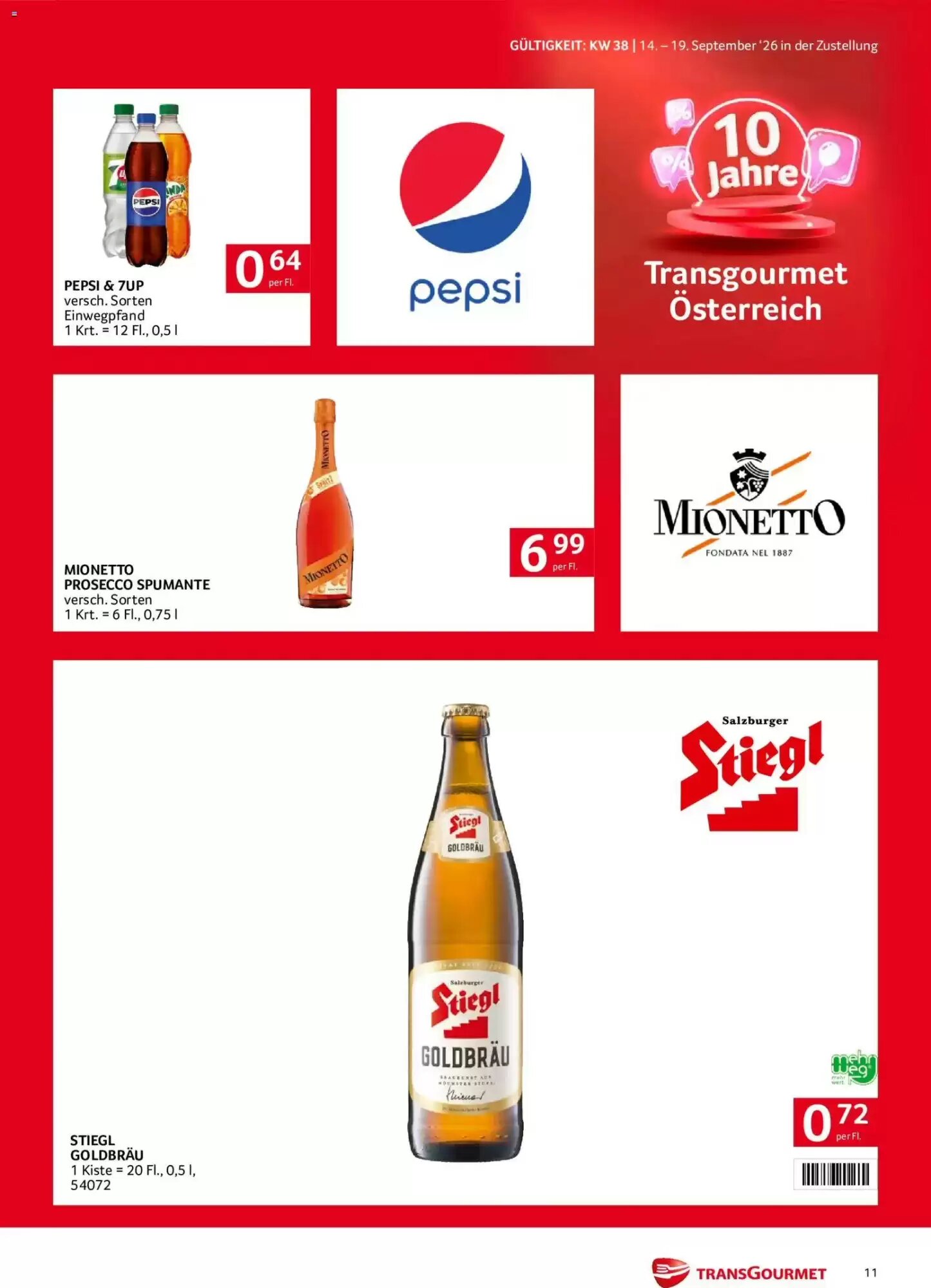 Transgourmet Flugblatt (ab 14.09.2026) - Angebote und Prospekt - Seite 11
