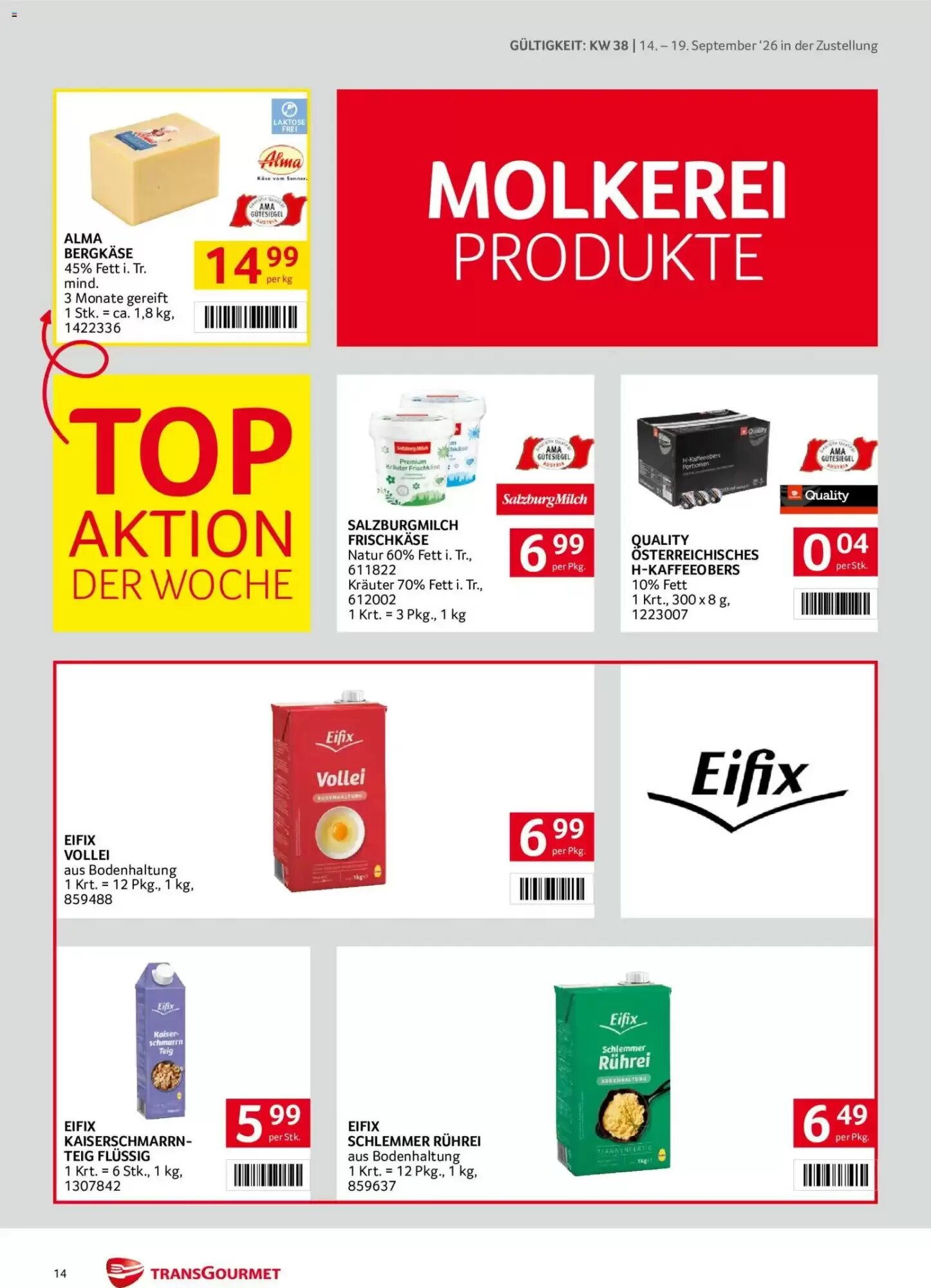 Transgourmet Flugblatt (ab 14.09.2026) - Angebote und Prospekt - Seite 14