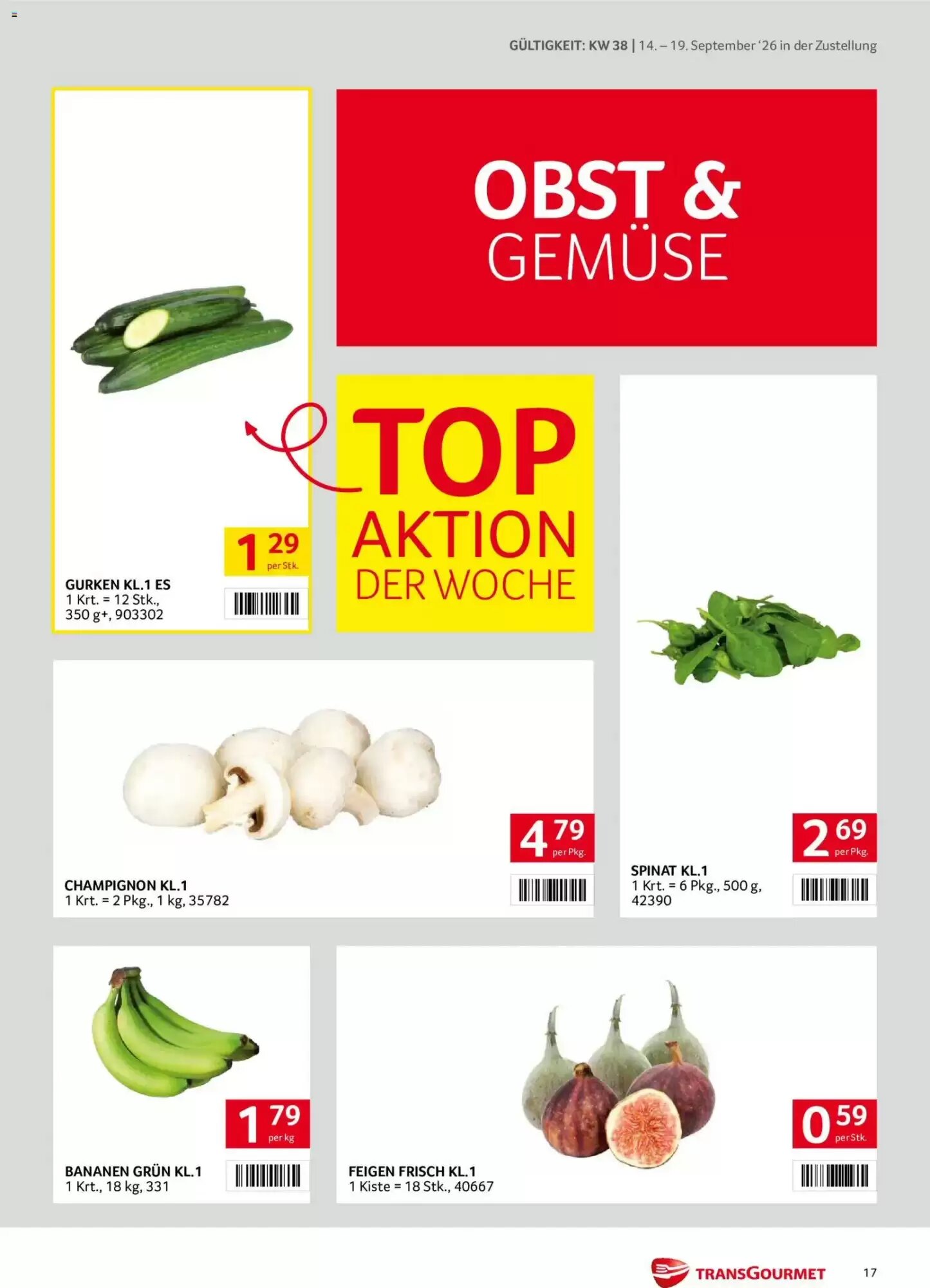 Transgourmet Flugblatt (ab 14.09.2026) - Angebote und Prospekt - Seite 17