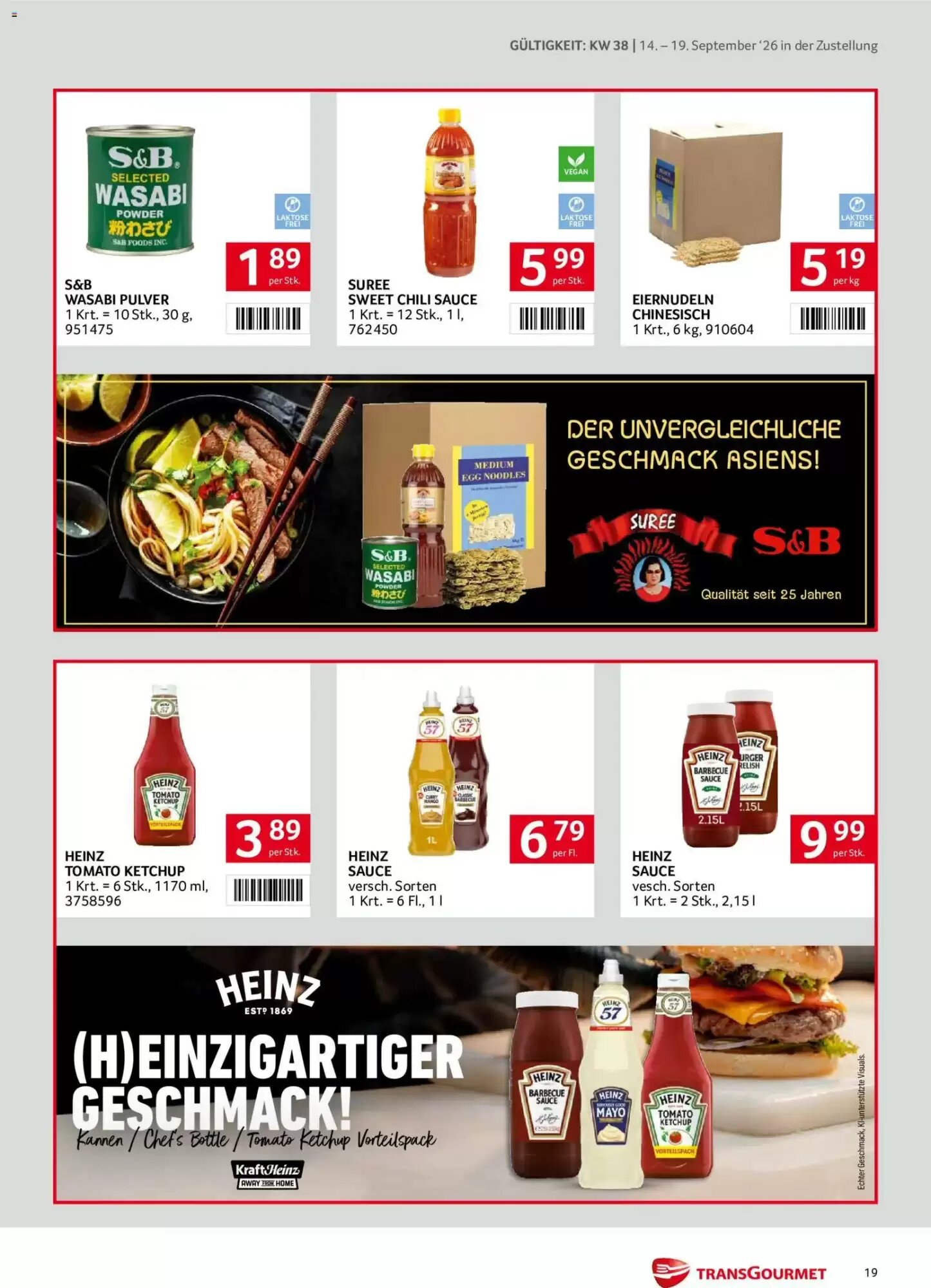 Transgourmet Flugblatt (ab 14.09.2026) - Angebote und Prospekt - Seite 19