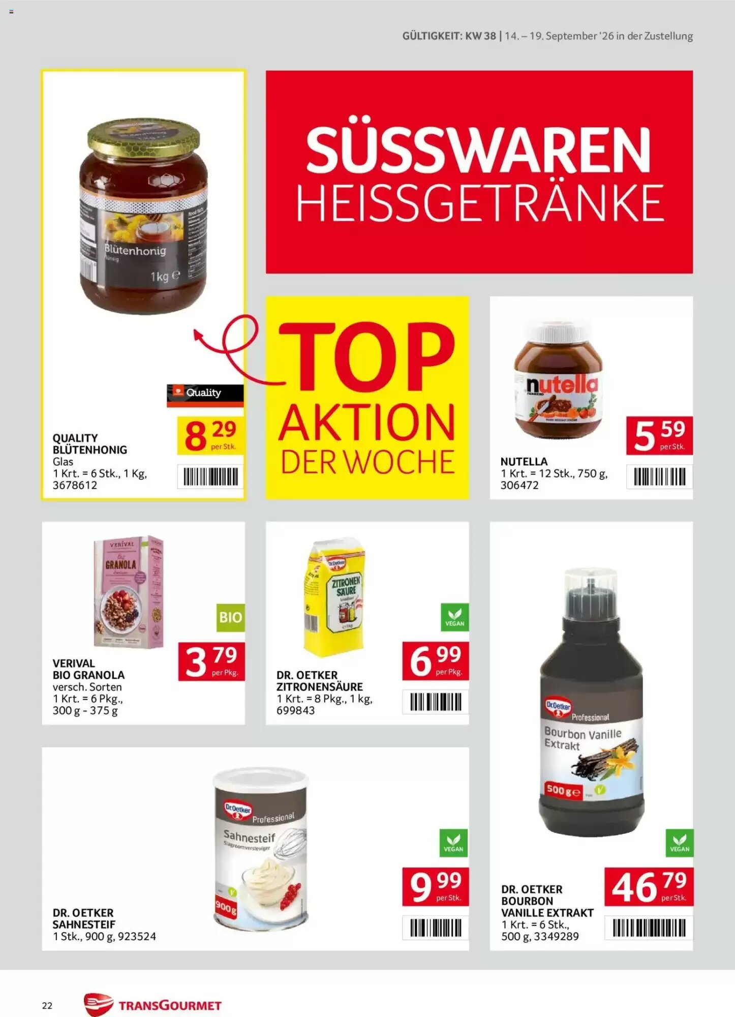 Transgourmet Flugblatt (ab 14.09.2026) - Angebote und Prospekt - Seite 22
