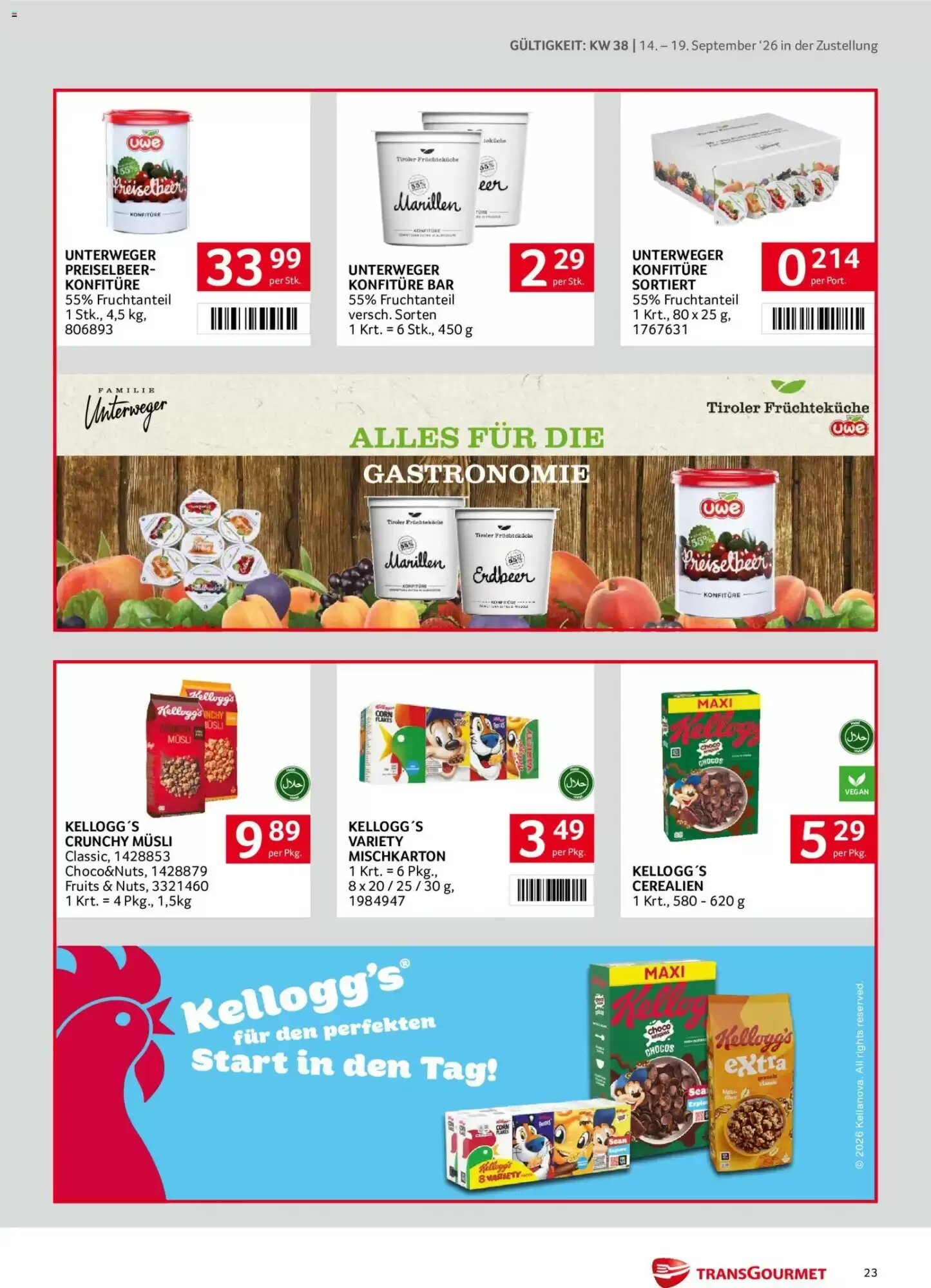 Transgourmet Flugblatt (ab 14.09.2026) - Angebote und Prospekt - Seite 23