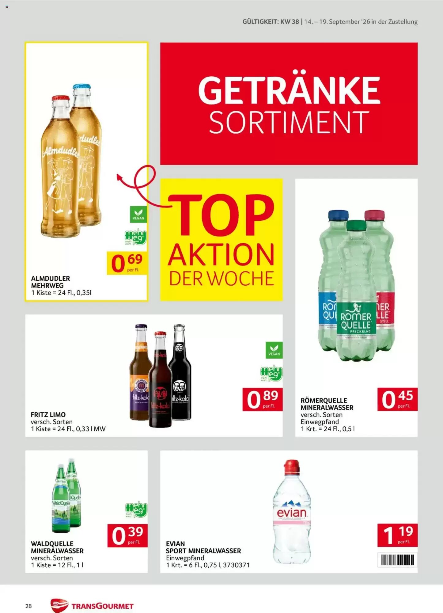Transgourmet Flugblatt (ab 14.09.2026) - Angebote und Prospekt - Seite 28